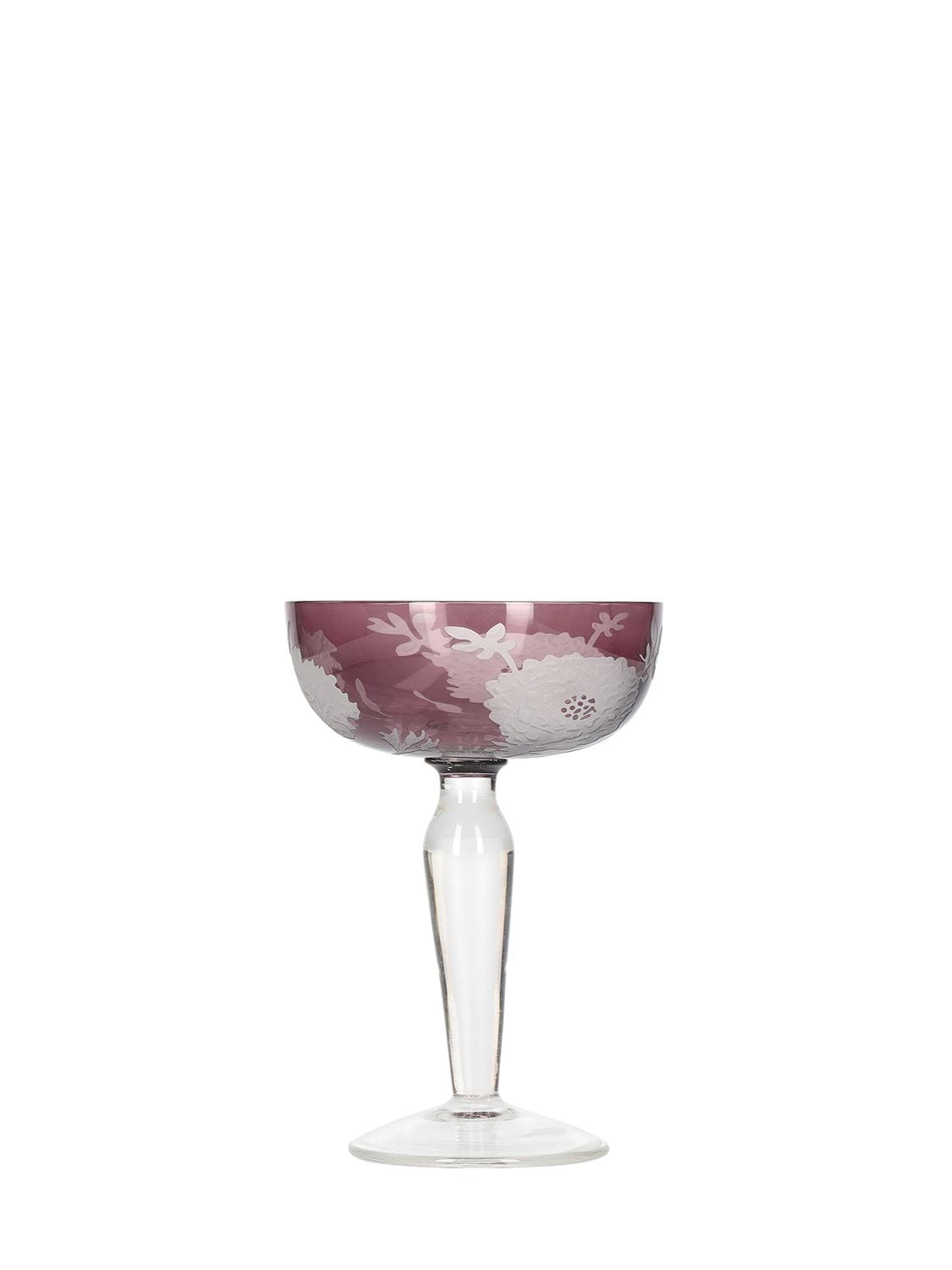 Shop Pols Potten Set Of 6 Peony Coupe Glasses In Multicolor