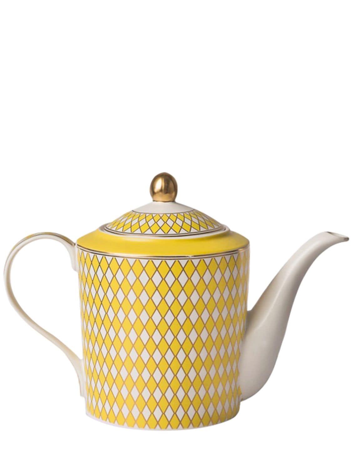 Shop Pols Potten Chess Teapot In Yellow