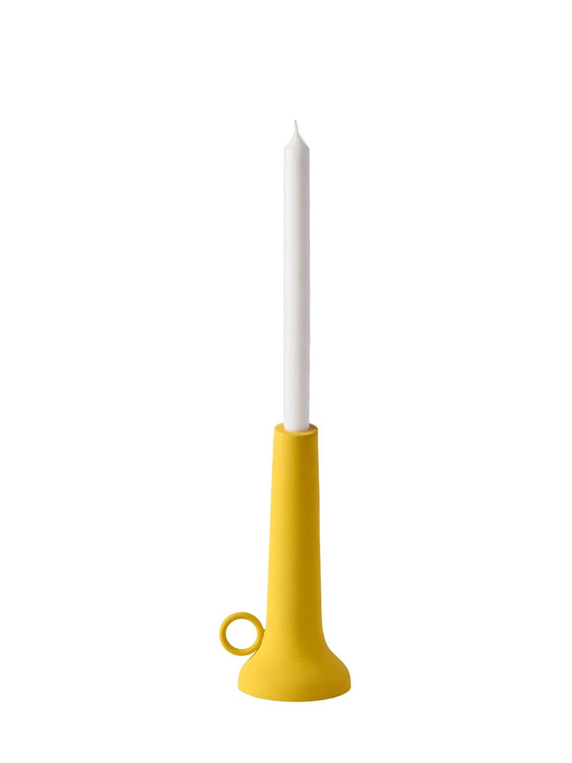 Pols Potten S Spartan Candle Holder In Yellow