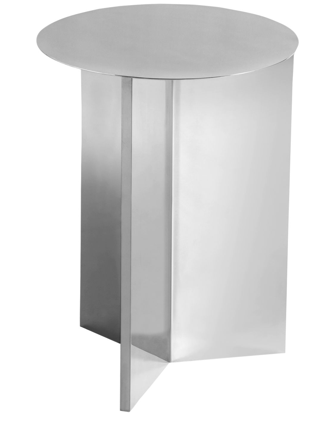 Hay Mirror Finish Slit Table In Silver