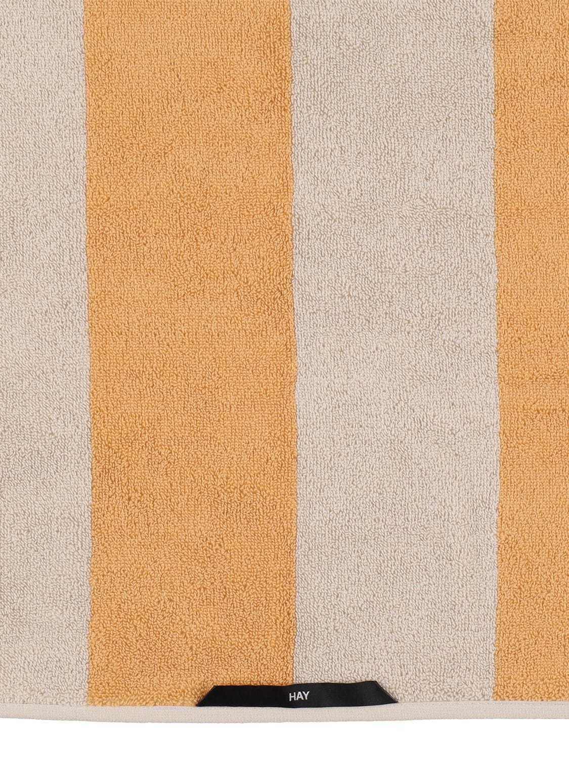 Shop Hay Frotté Striped Cotton Hand Towel In Orange