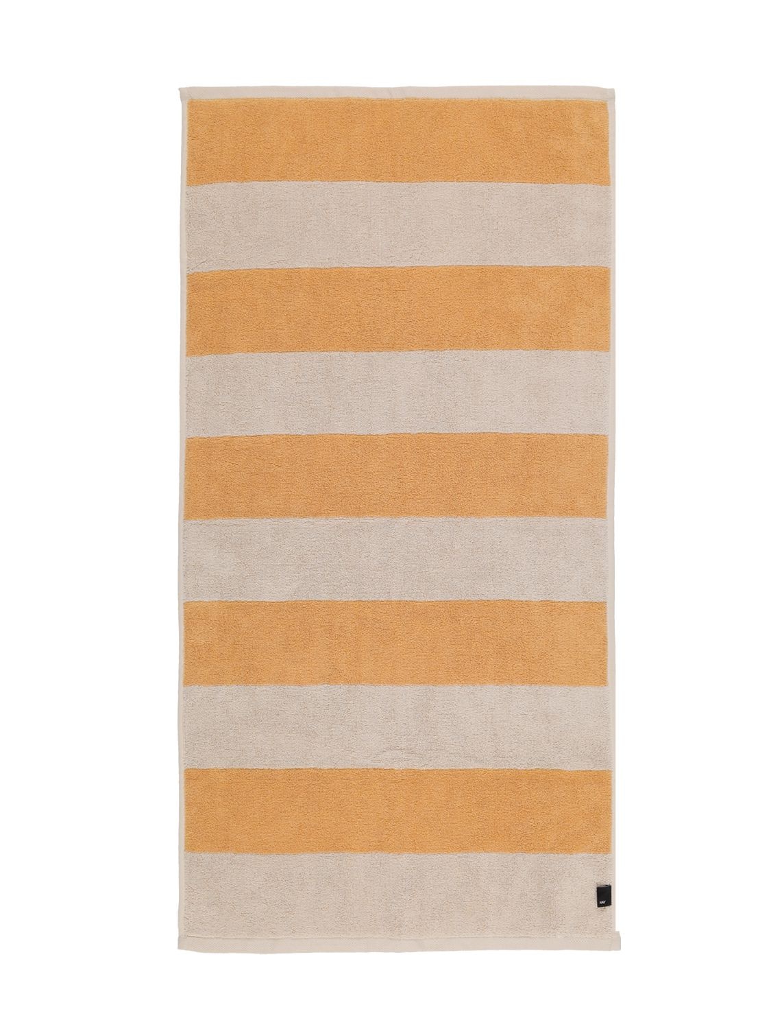 Hay Frotté Striped Cotton Hand Towel In Orange