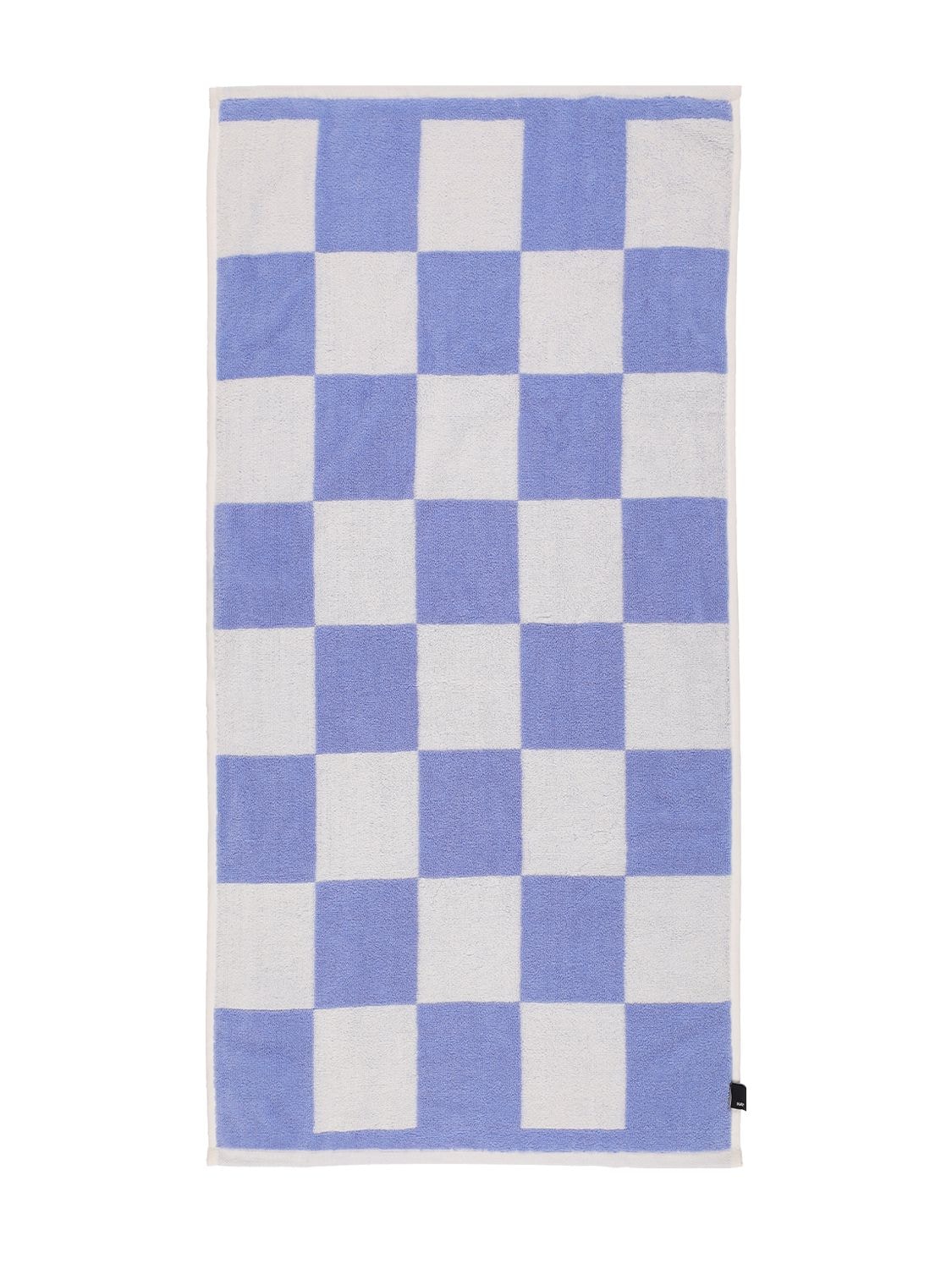 Hay Check Cotton Hand Towel In Blue