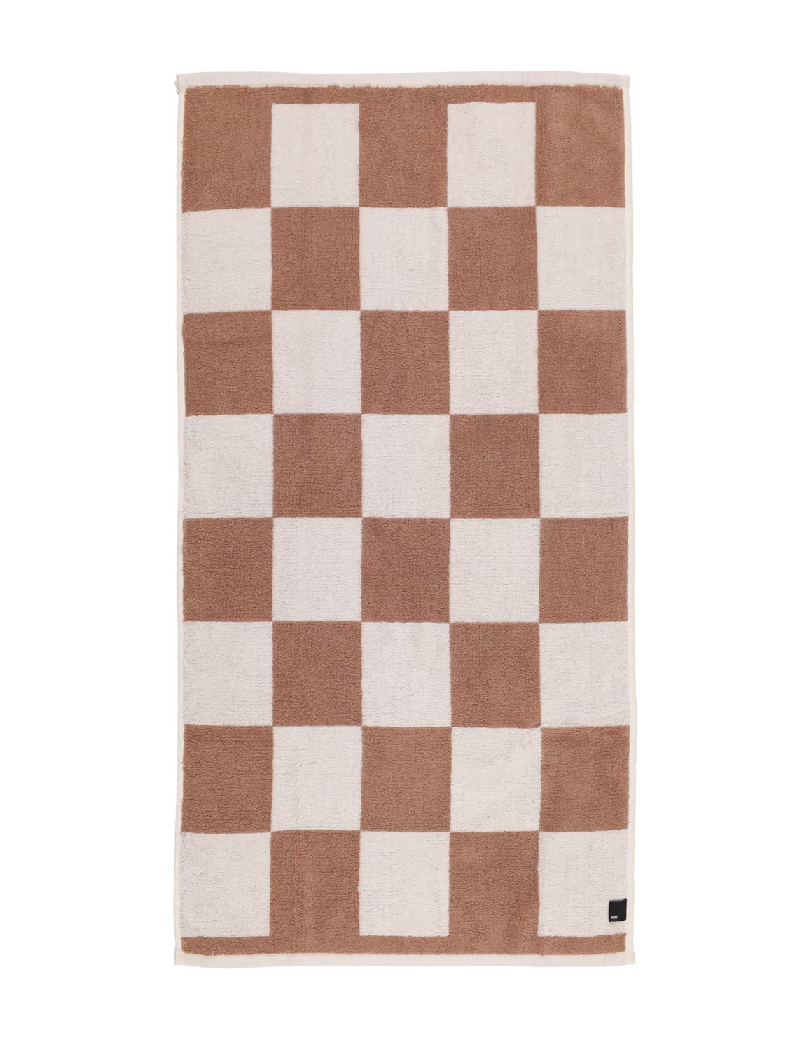 Hay Check Cotton Hand Towel In Brown