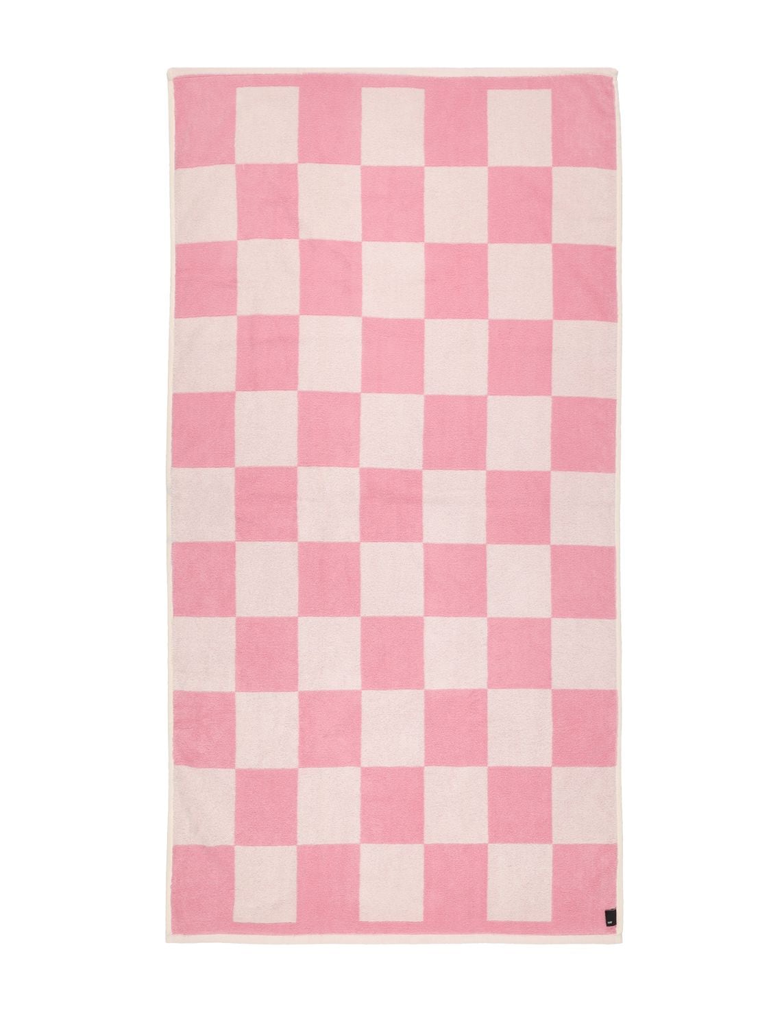 Hay Check Cotton Bath Towel In Pink