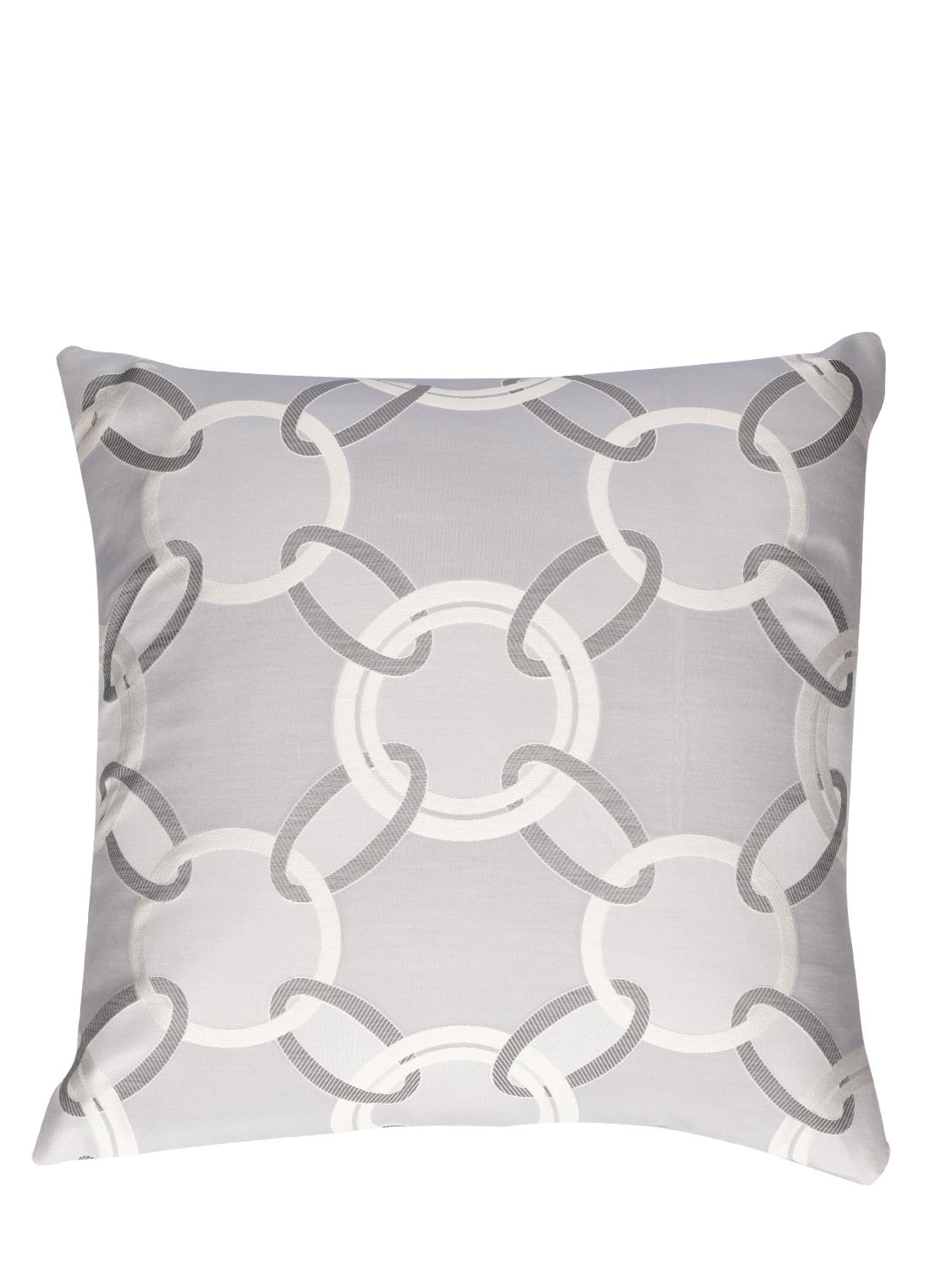 Frette Lux Chains Cushion In Grey,ivory