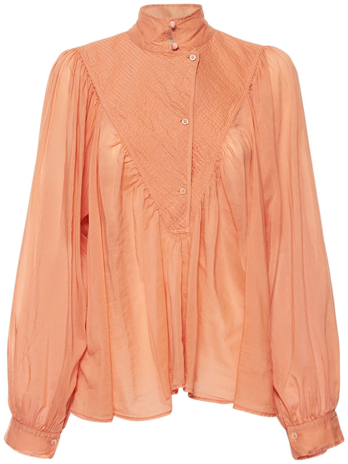 FORTE FORTE BOHÉMIENNE COTTON & SILK VOILE SHIRT