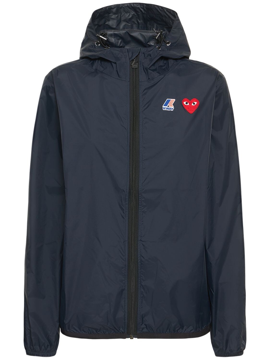 COMME DES GARÇONS PLAY K-WAY CDG PLAY LOGO NYLON ZIP JACKET 