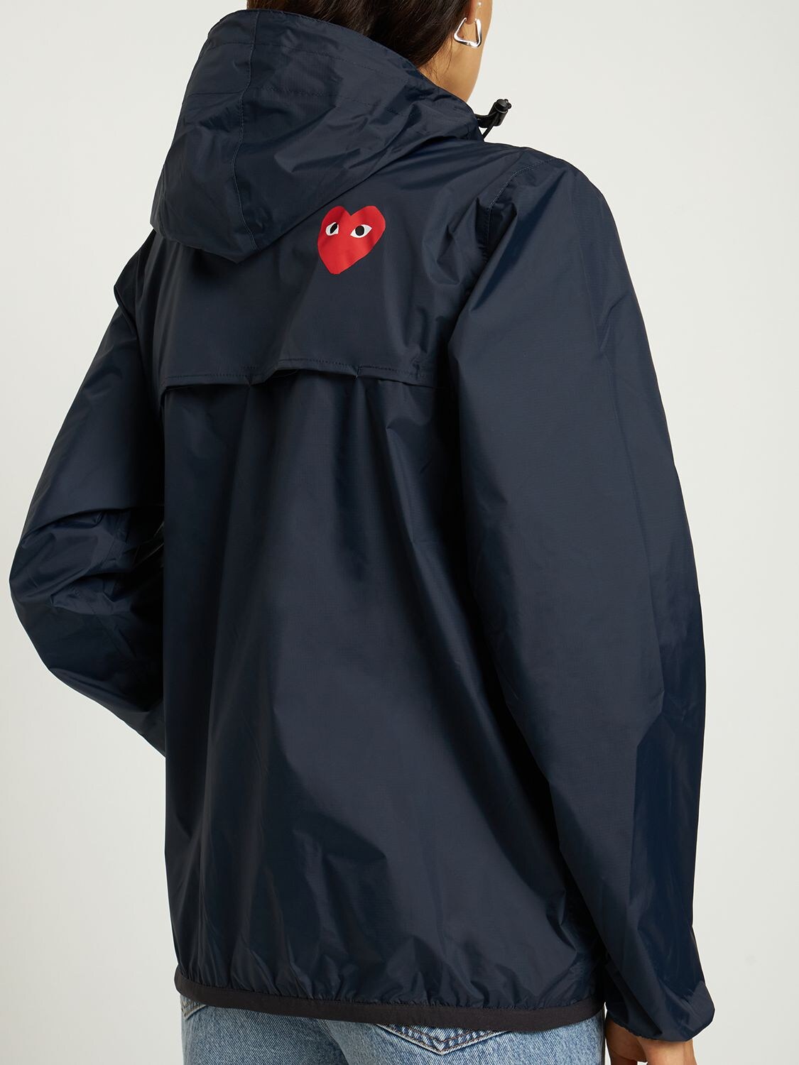 COMME DES GARÇONS PLAY K-WAY CDG PLAY LOGO NYLON ZIP JACKET 