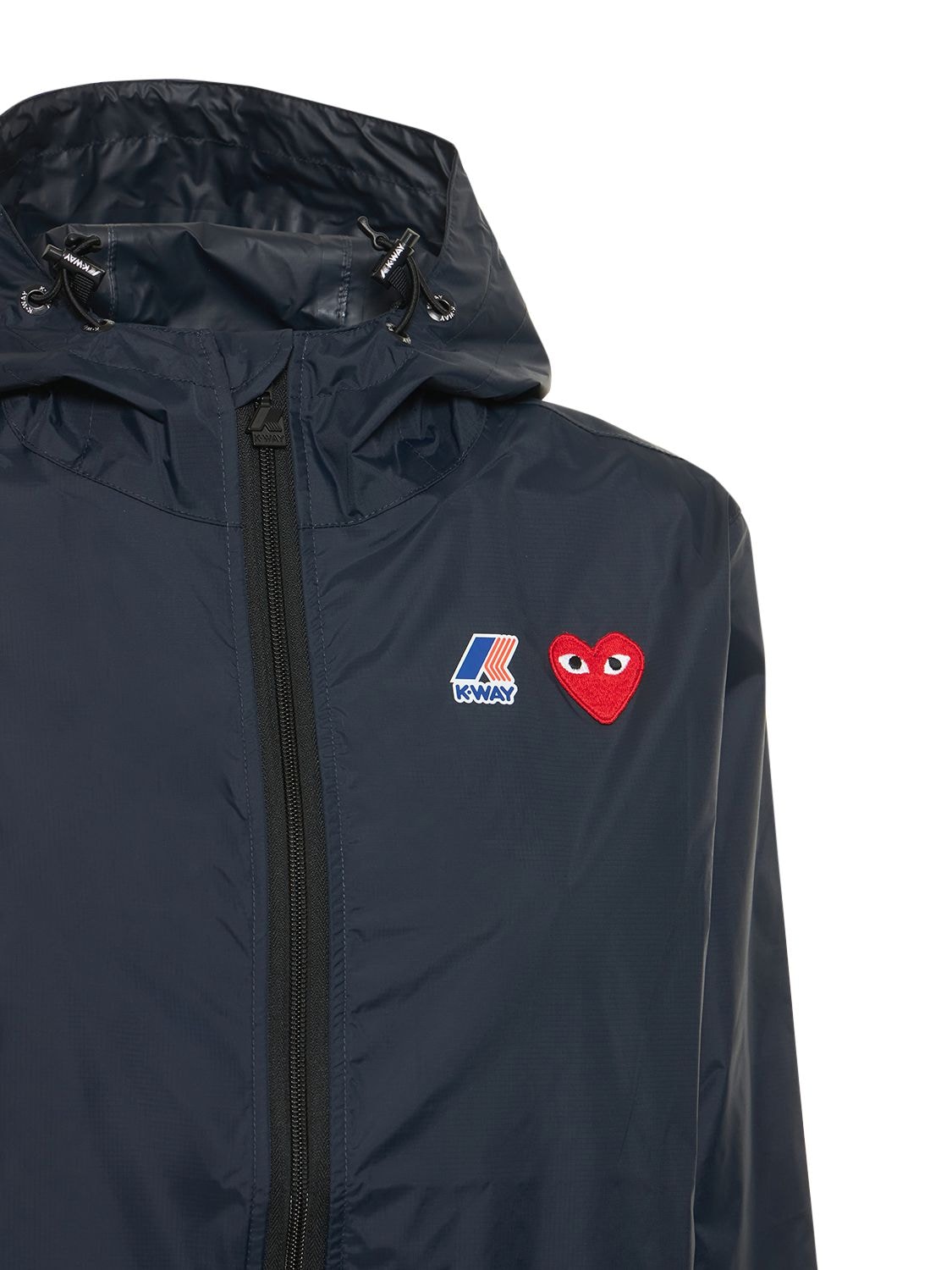 COMME DES GARÇONS PLAY K-WAY CDG PLAY LOGO NYLON ZIP JACKET 