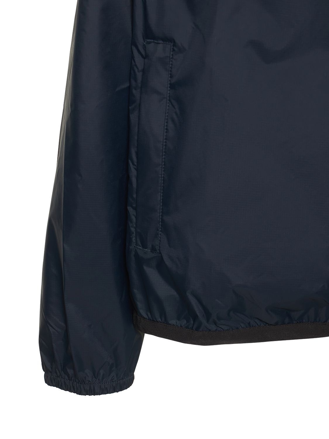 Shop Comme Des Garçons Play K-way Cdg Play Logo Nylon Zip Jacket In Navy