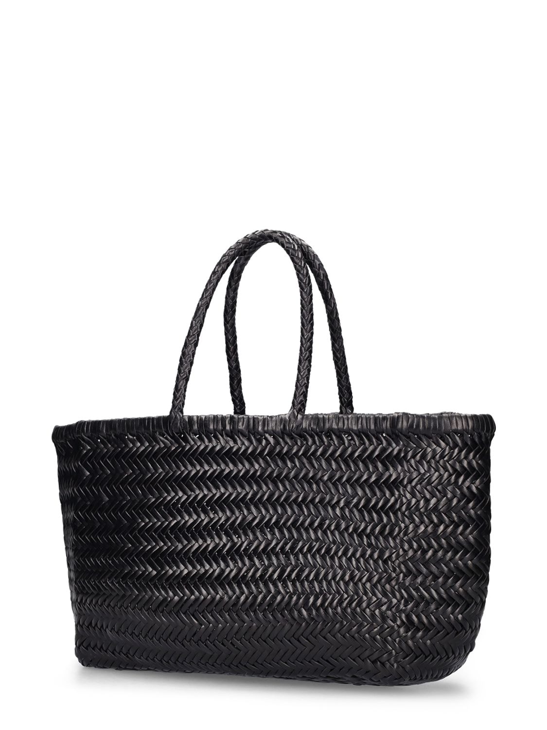 Shop Dragon Diffusion Triple Jump Big Bamboo Leather Bag In Black