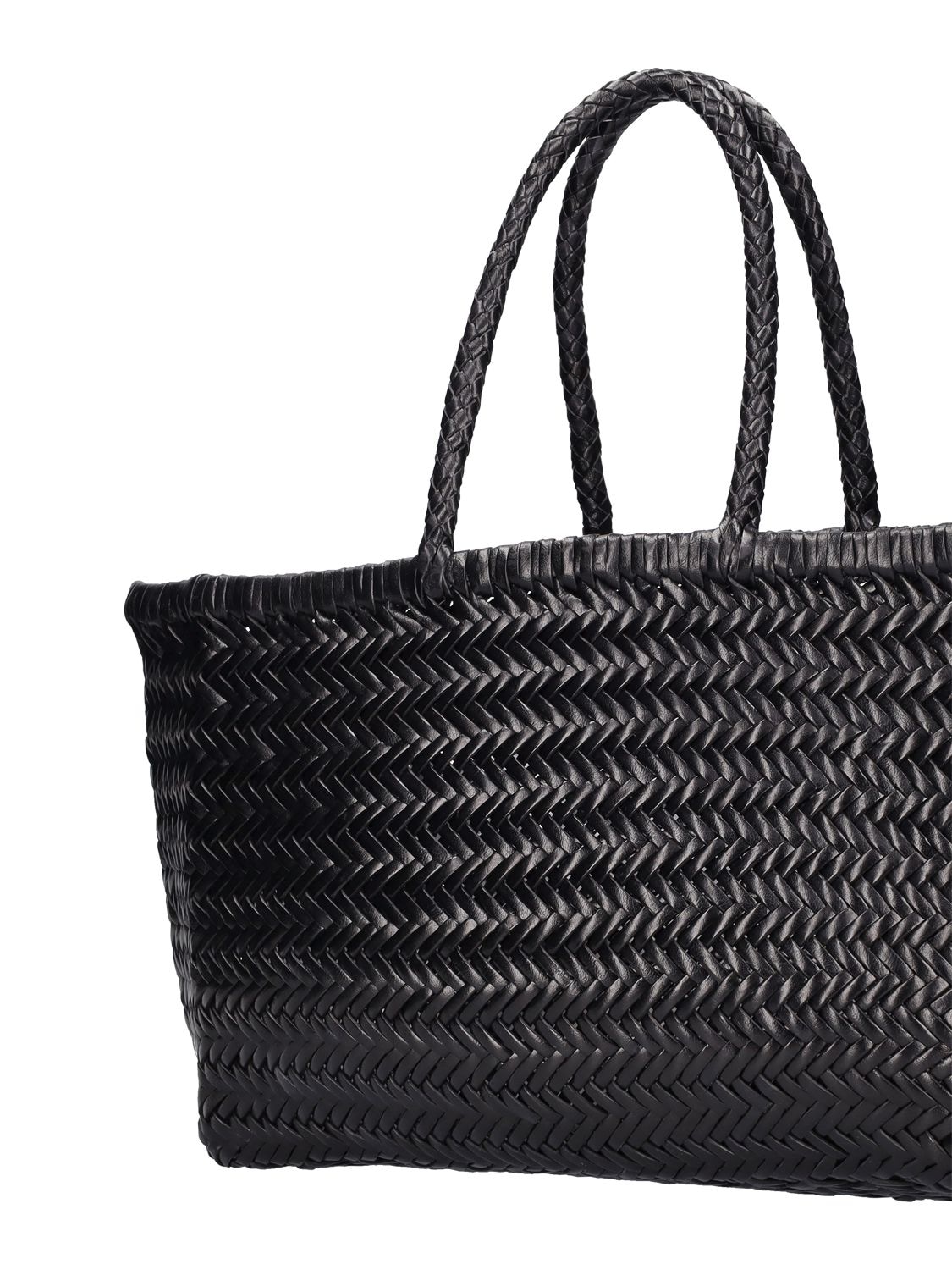 Shop Dragon Diffusion Triple Jump Big Bamboo Leather Bag In Black