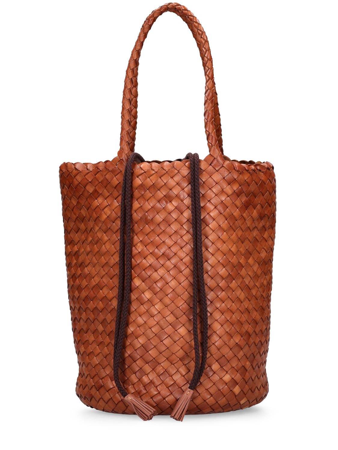 DRAGON DIFFUSION Hand Braided Leather Straps Basket Bag