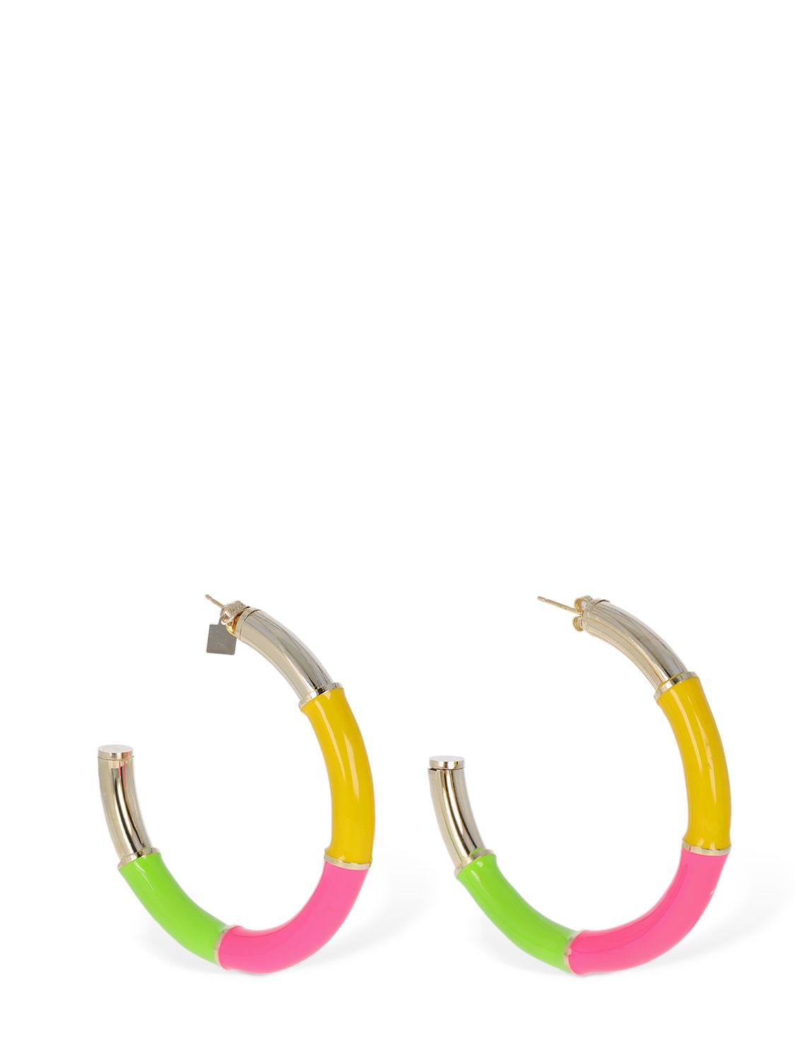 Rosantica Candy Enamel Hoop Earrings In Multi,gold