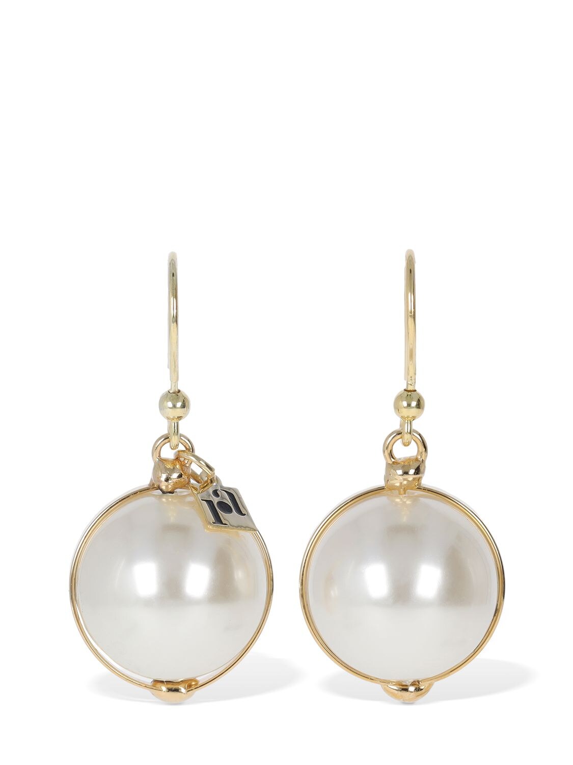Rosantica Epica Imitation Pearl Drop Earrings In White,gold