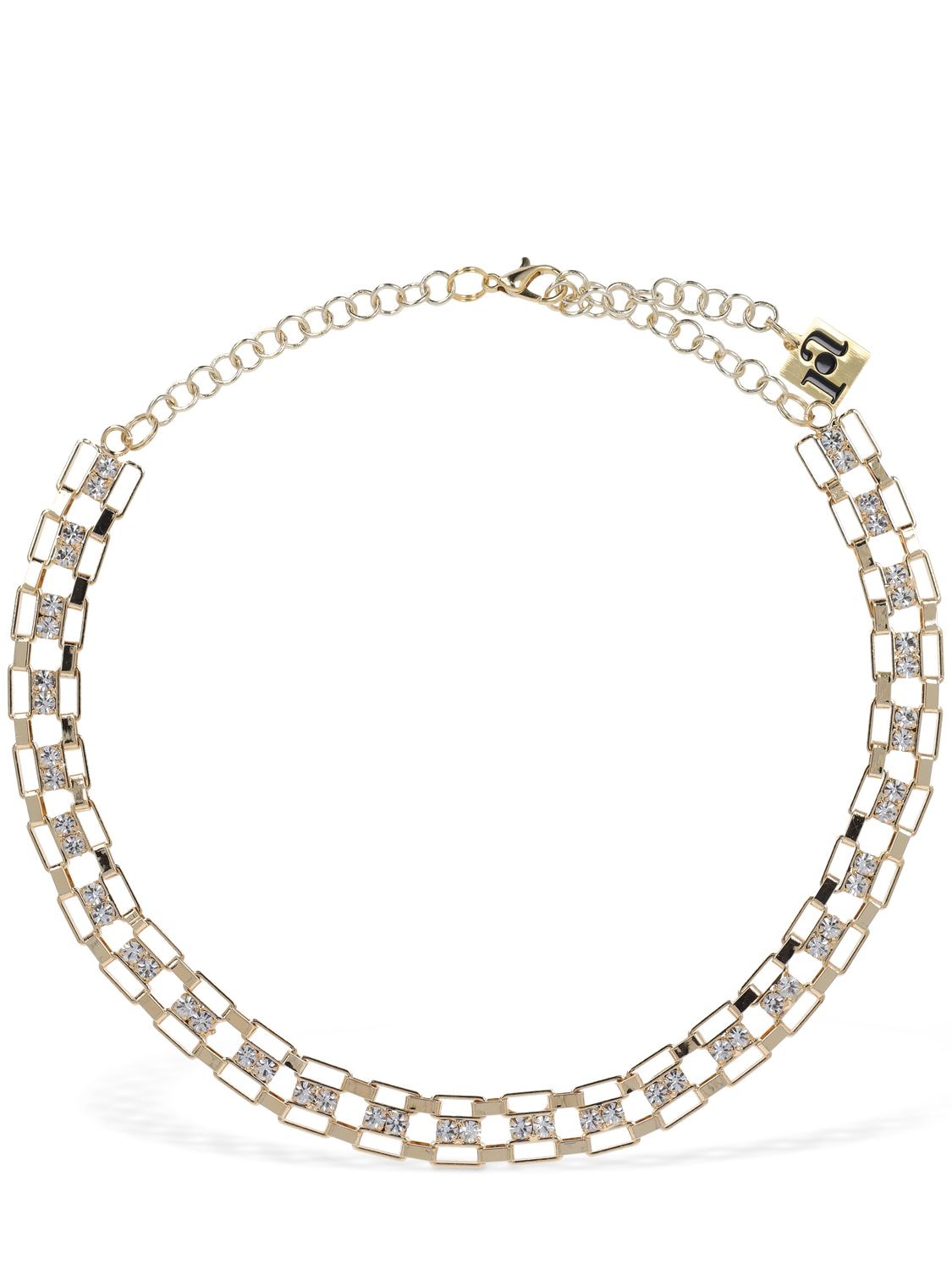 Rosantica Petra Crystal Collar Necklace In Gold,crystal