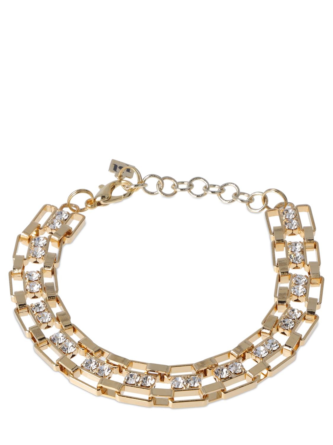 Rosantica Petra Crystal Slim Chain Bracelet In Gold,crystal