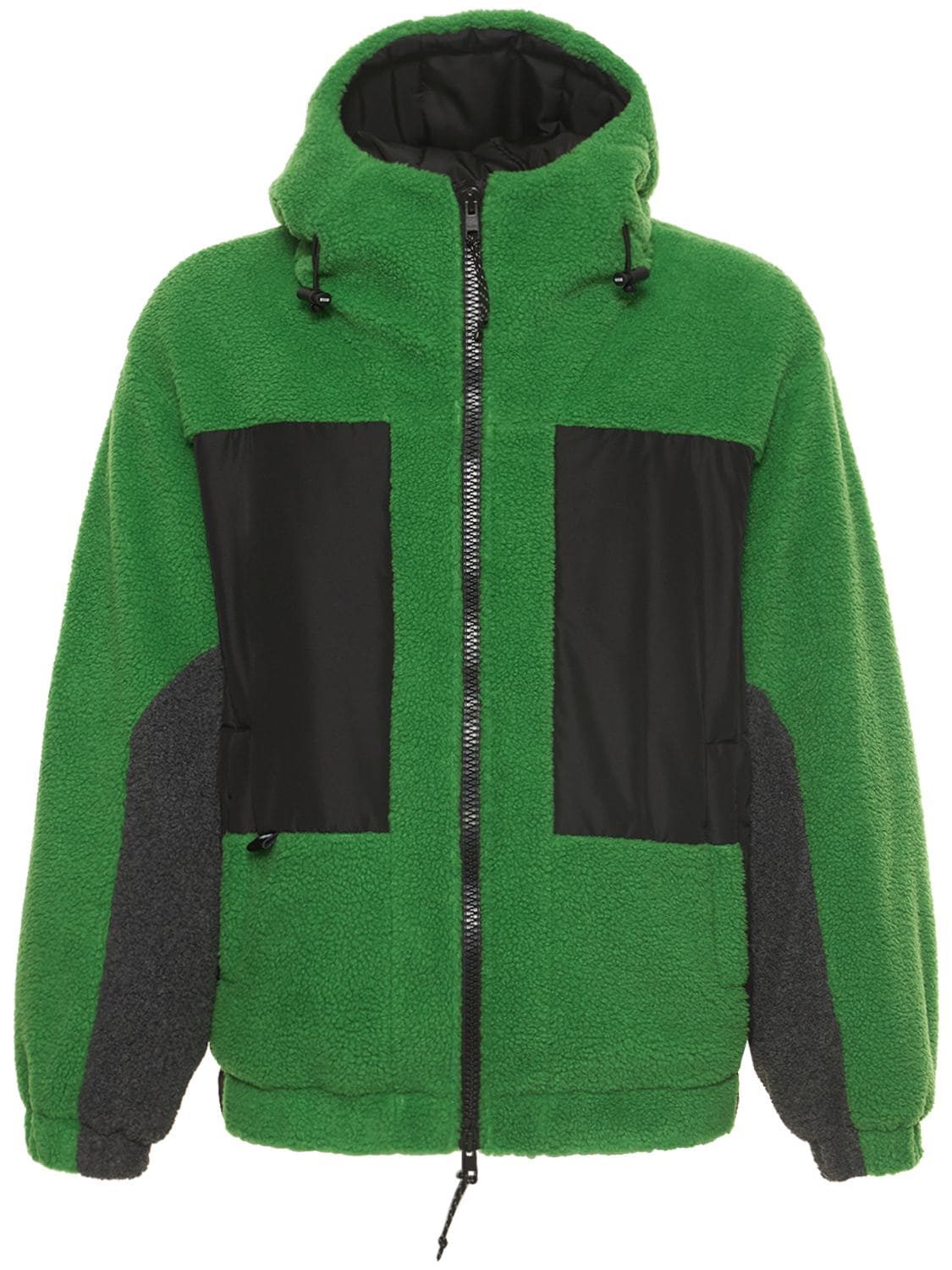 MSGM SOLID COLOR TECH HOODED JACKET