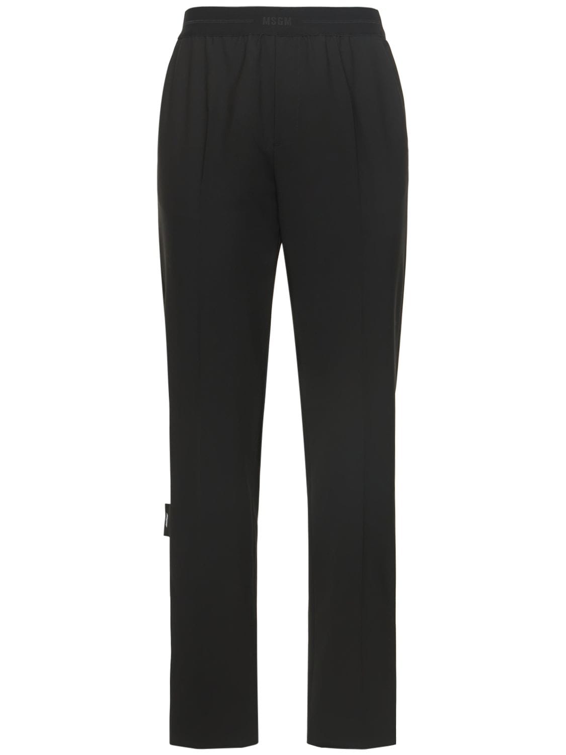 MSGM WOOL FORMAL PANTS W/ ELASTIC WAISTBAND