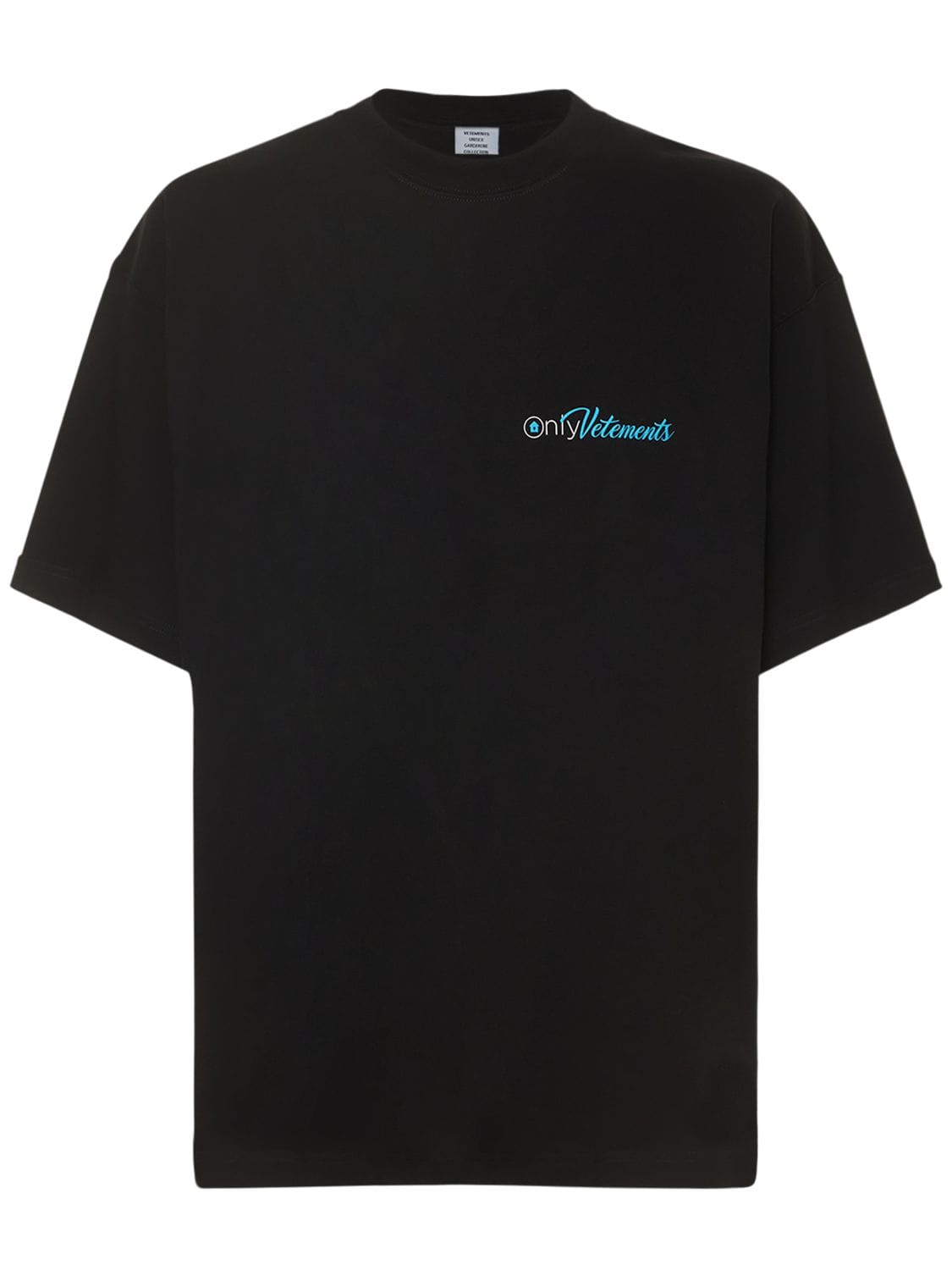 Shop Vetements Only  Print Cotton T-shirt In Black