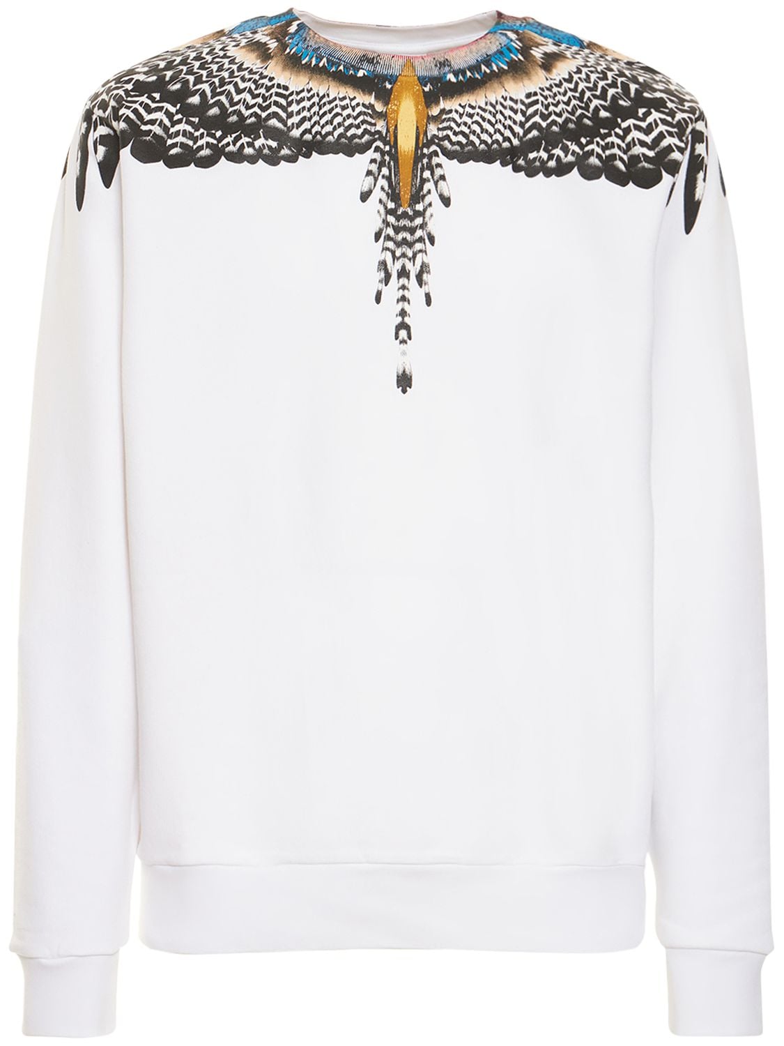 MARCELO BURLON COUNTY OF MILAN GRIZZLY WINGS PRINT COTTON SWEATSHIRT