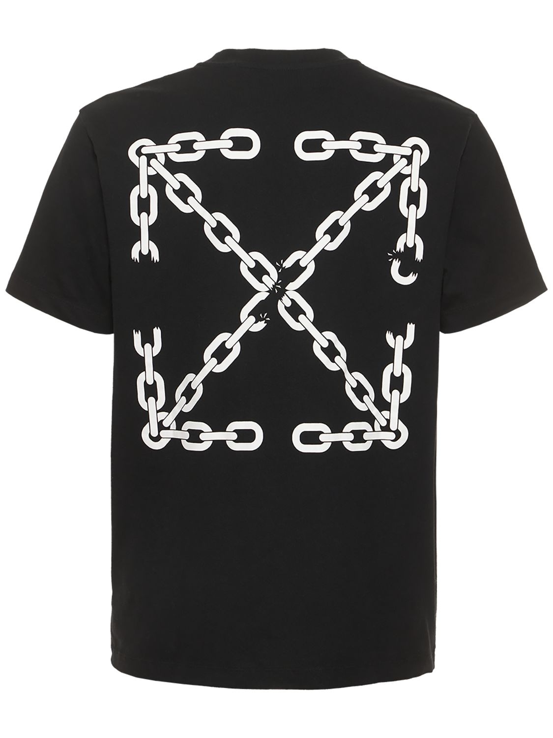 OFF-WHITE Chain Arrow Print Cotton Jersey T-shirt