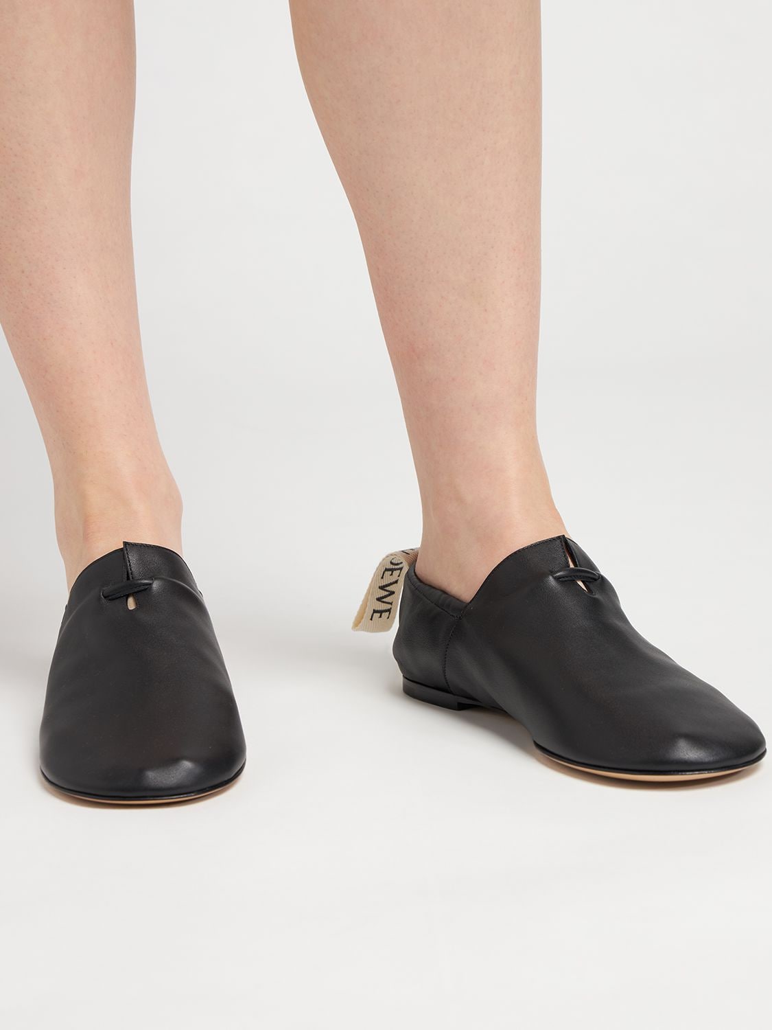 LOEWE 10mm Flamenco Leather Ballerinas | Smart Closet