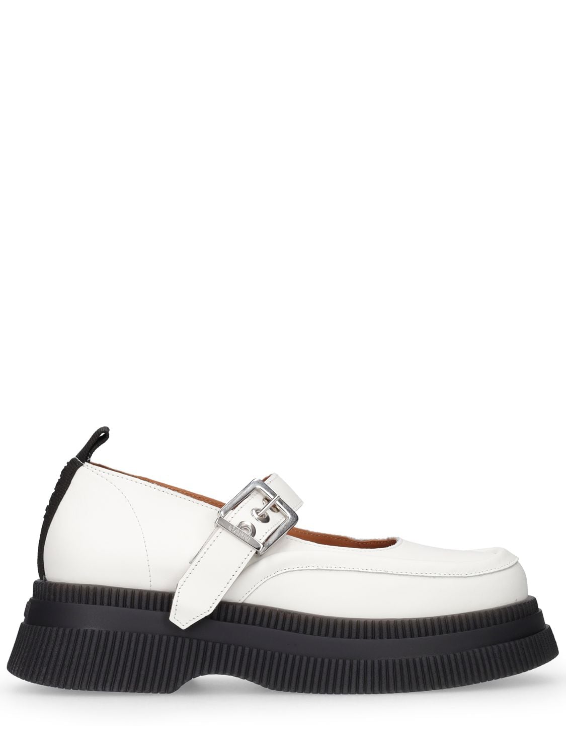 GANNI 55mm Leather Mary Jane Loafers