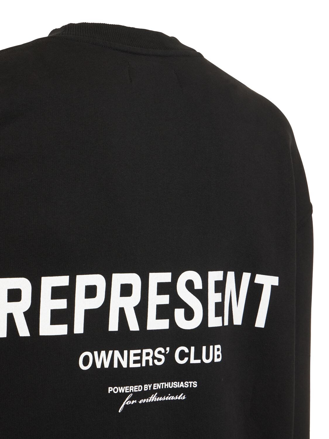 Shop Represent Owners Club Oversize Cotton Sweatshirt In Black