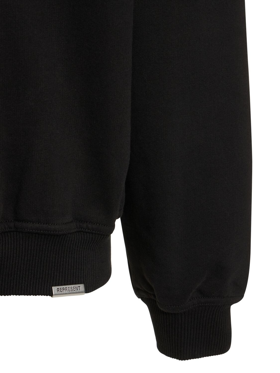 Shop Represent Owners Club Oversize Cotton Sweatshirt In Black