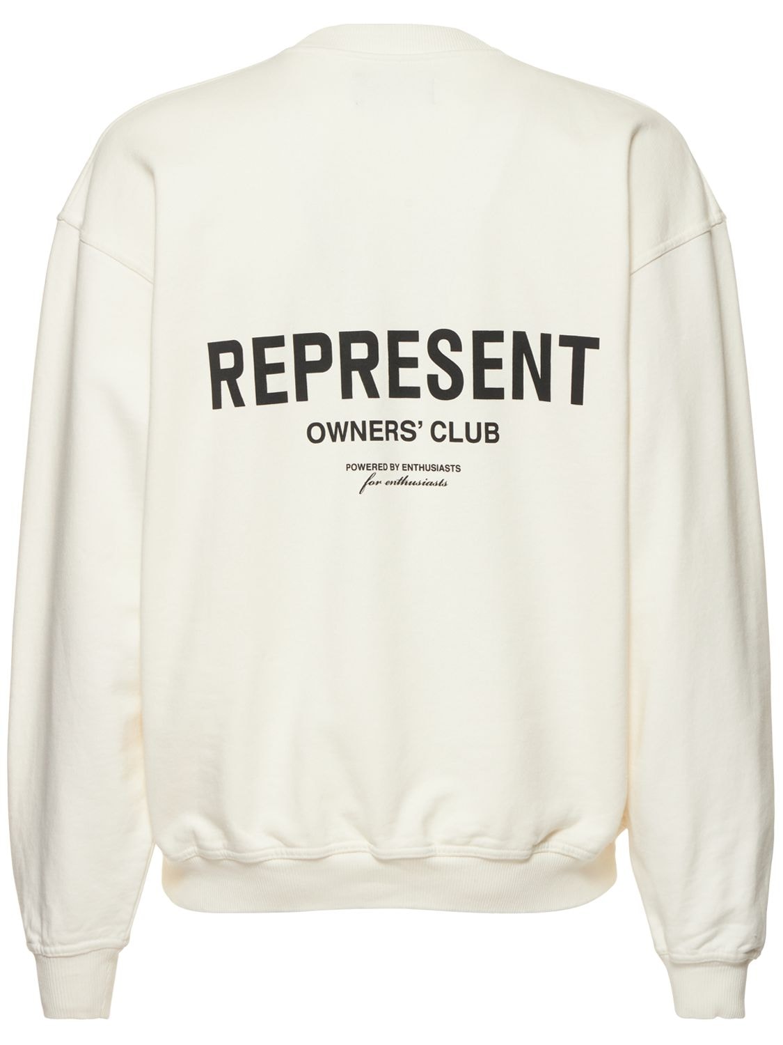 Represent Owners Club Oversize Cotton Sweatshirt In Flat White