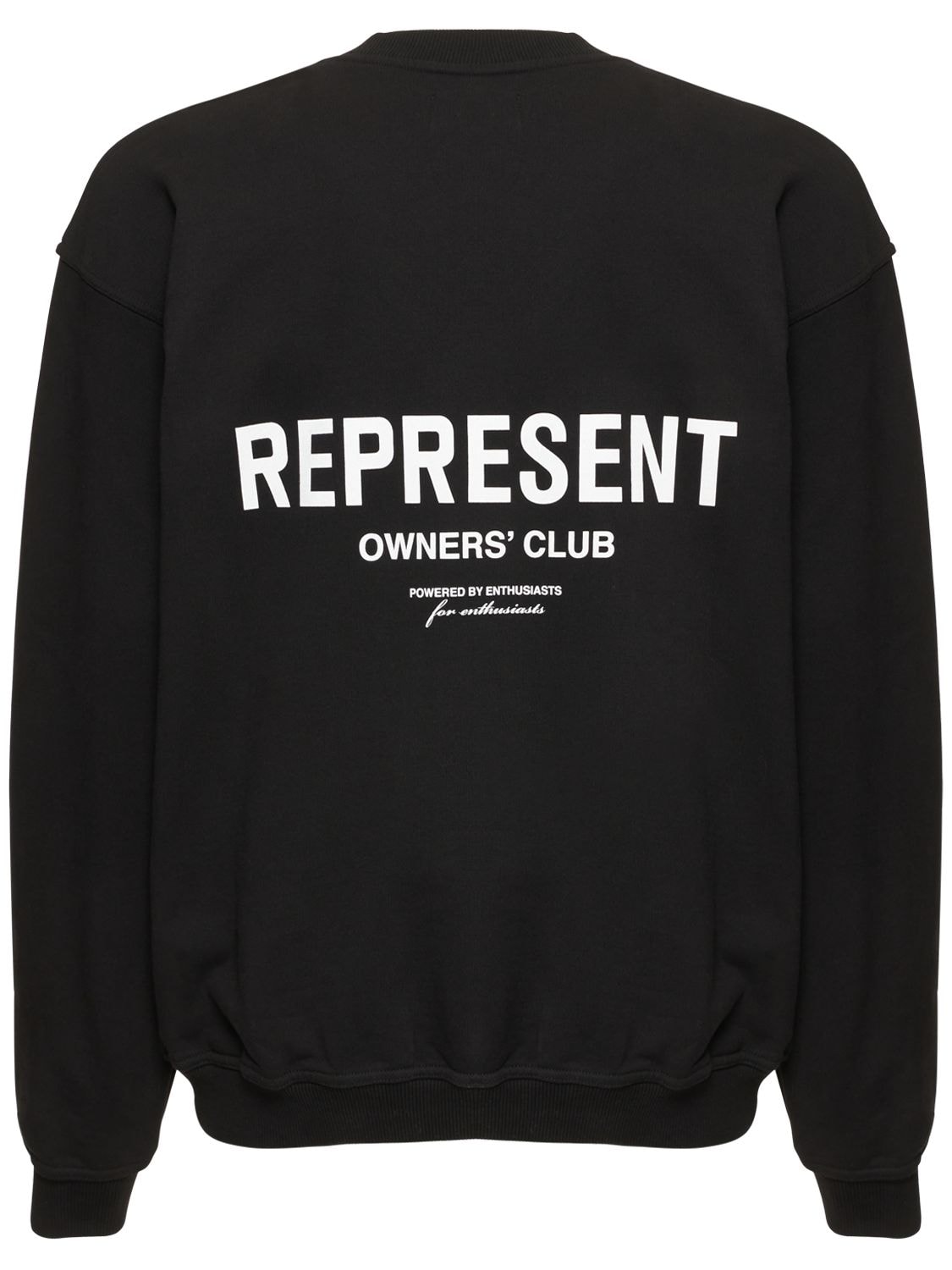 Represent Owners Club Oversize Cotton Sweatshirt In Black