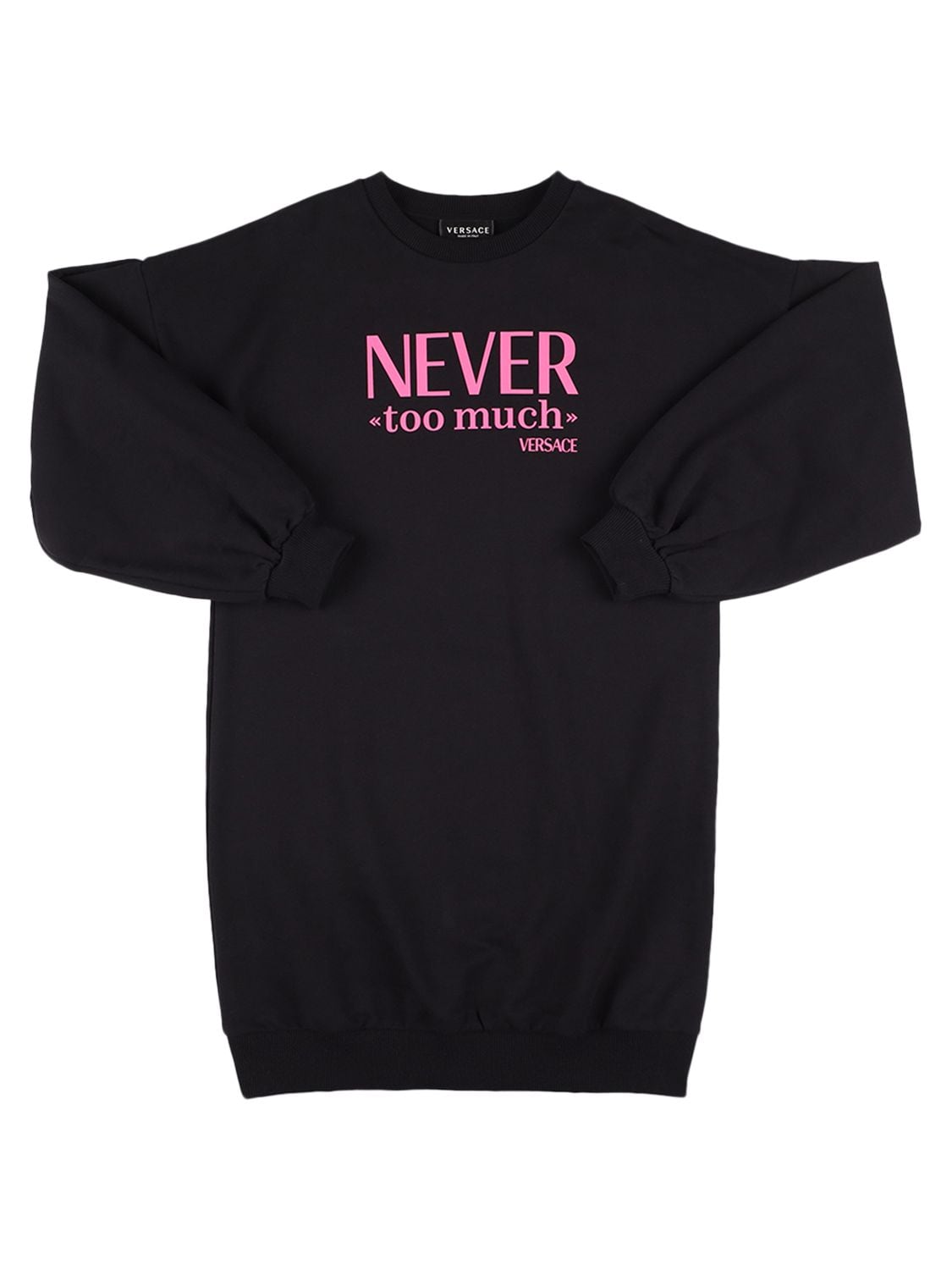 Logo Print Cotton Sweat Dress