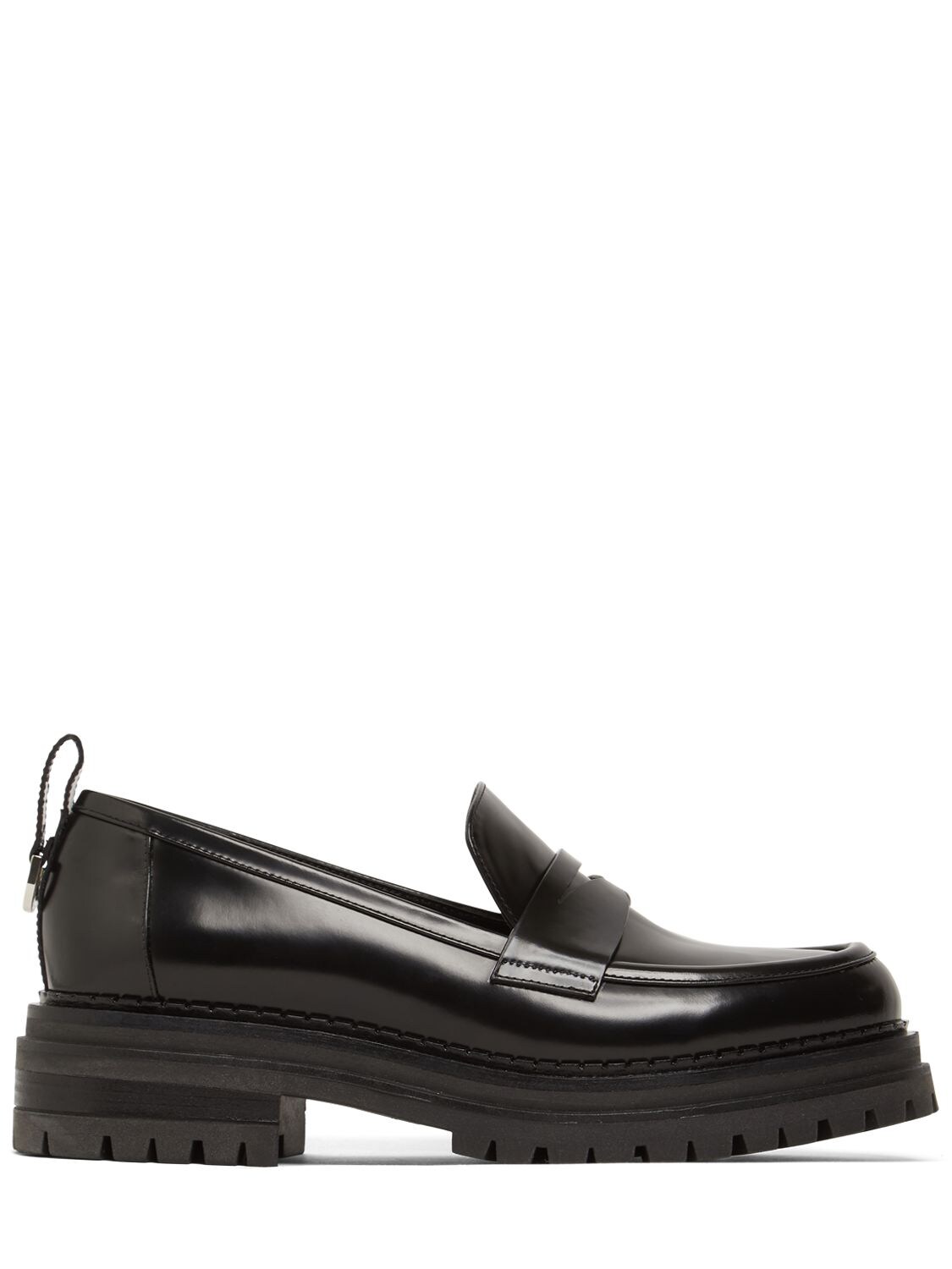 SERGIO ROSSI 30MM SR JOAN BRUSHED LEATHER LOAFERS