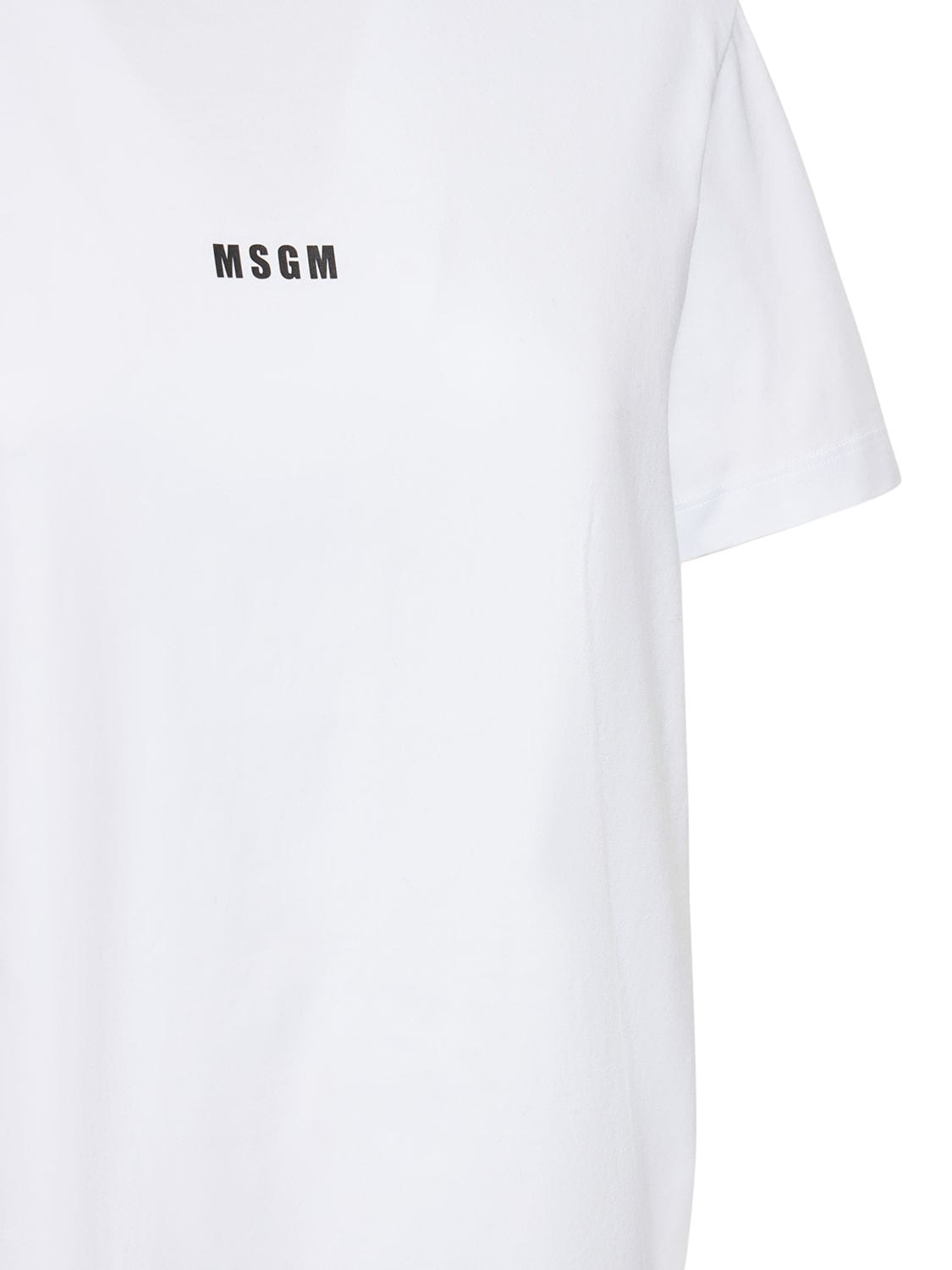 Shop Msgm Logo Printed T-shirt In White