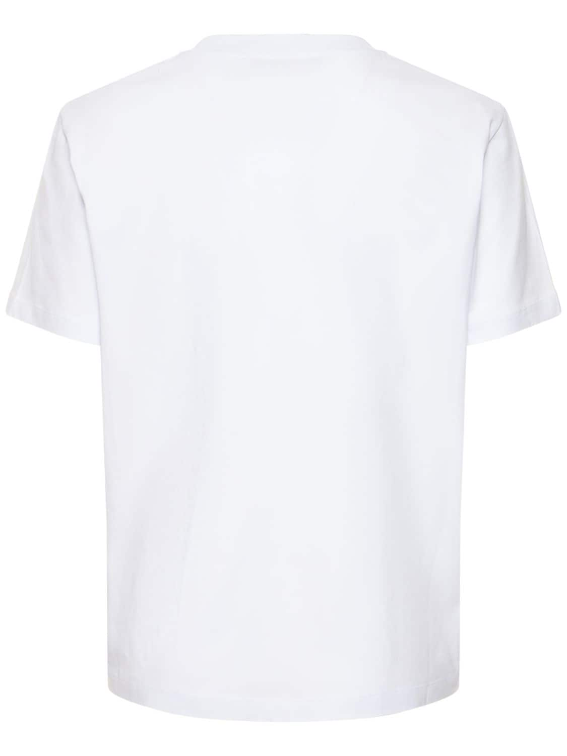 Shop Msgm Logo Printed T-shirt In White