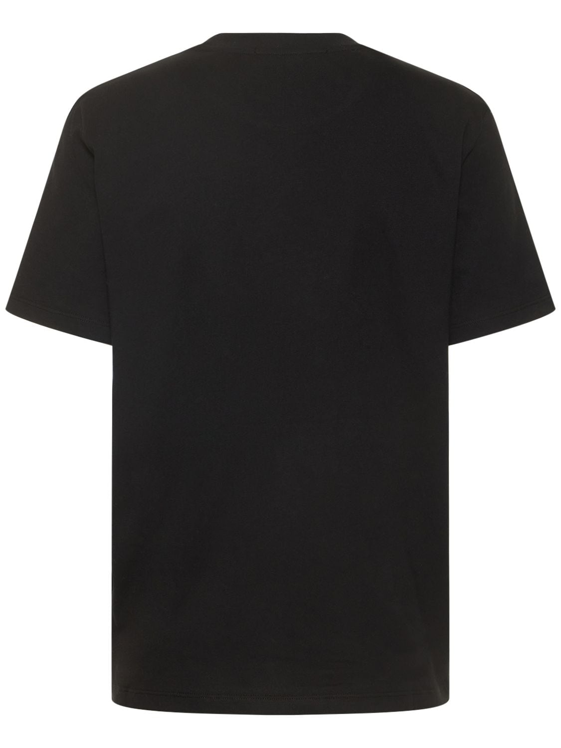 Shop Msgm Brush Stroke Logo Printed T-shirt In Black