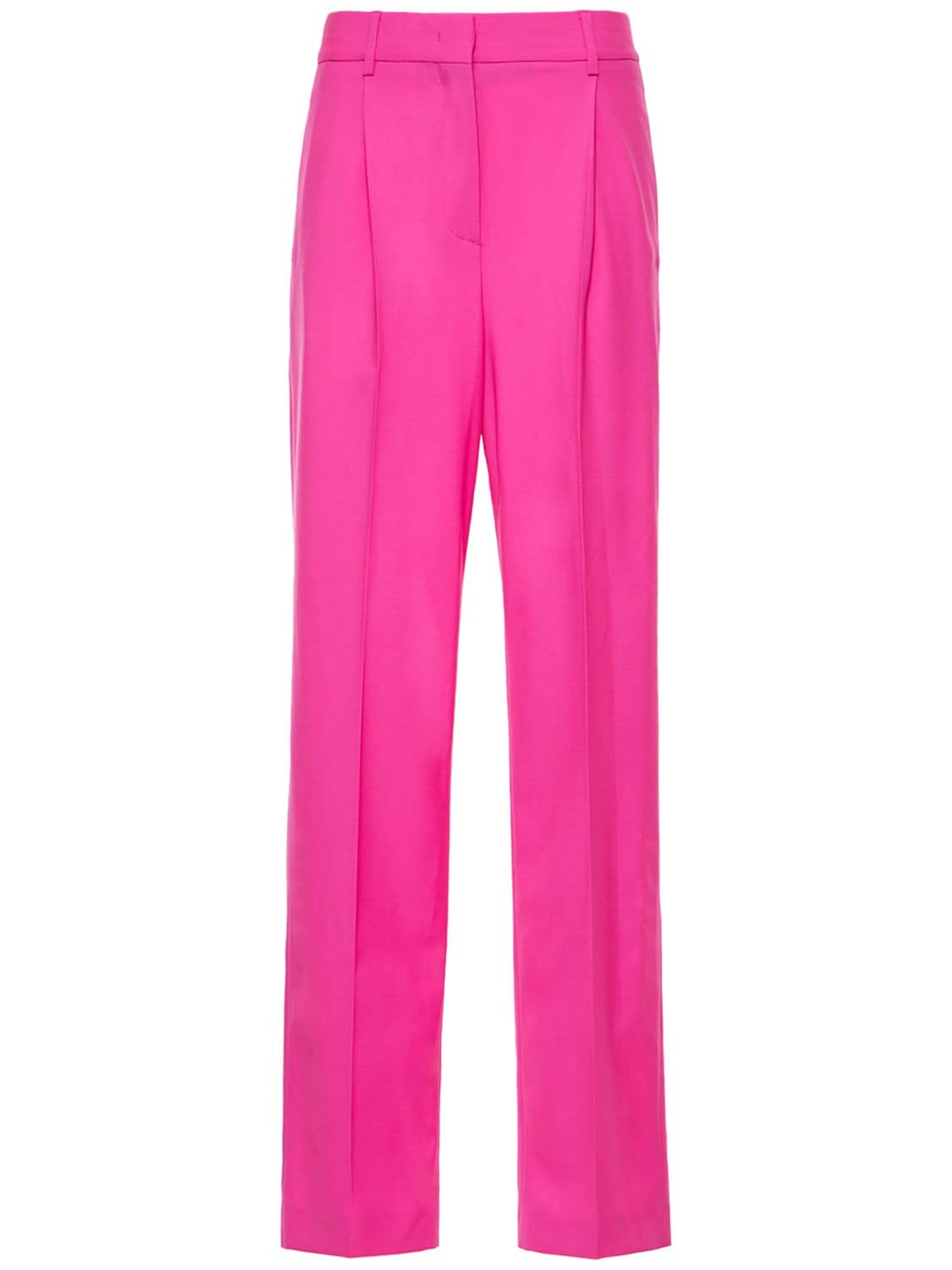 Msgm Fuchsia Wool Classic Trousers In Fuchsia