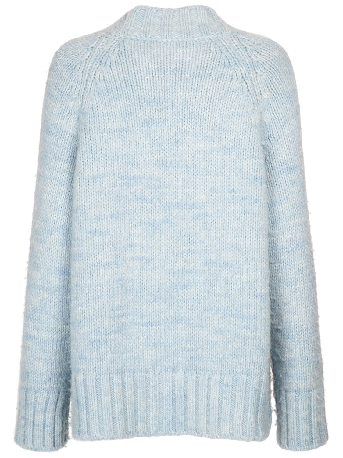 Shop Maison Margiela Alpaca Blend Knit Cardigan In Light Blue