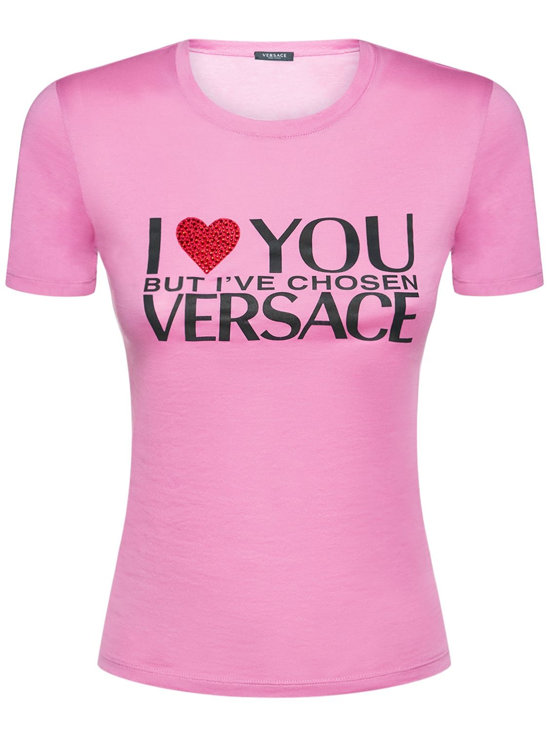 I Love You Embellished Jersey T-shirt