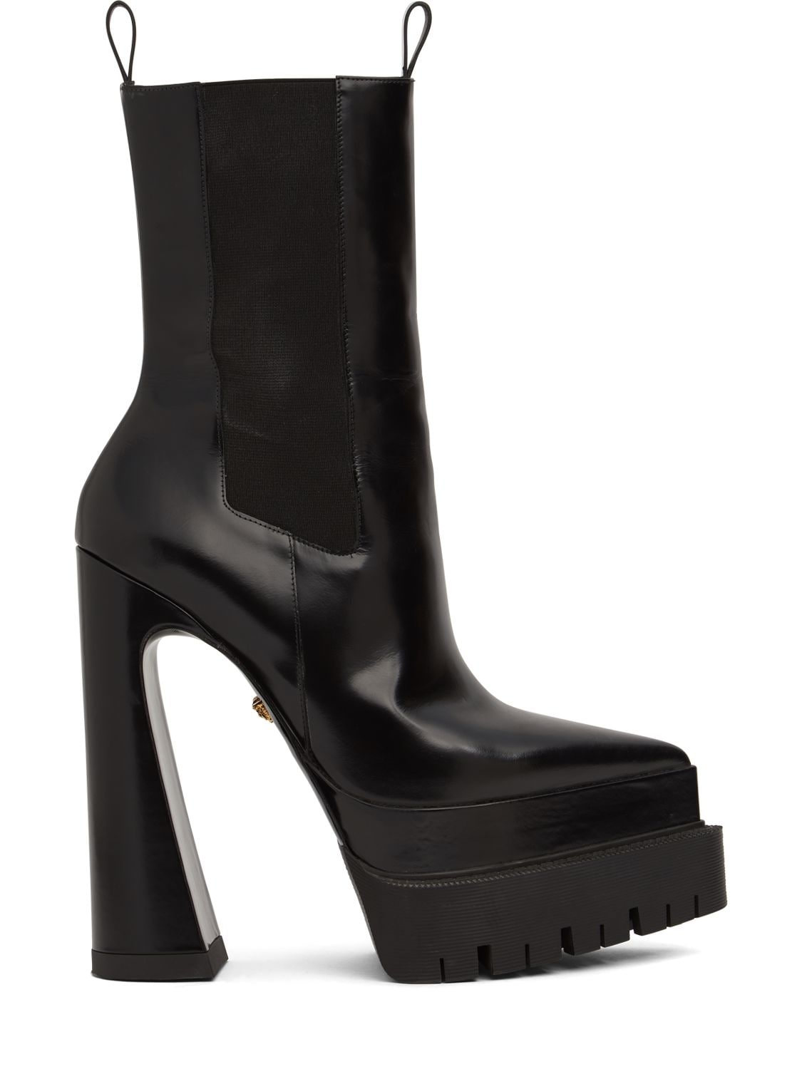 VERSACE 160mm Leather Platform Ankle Boots