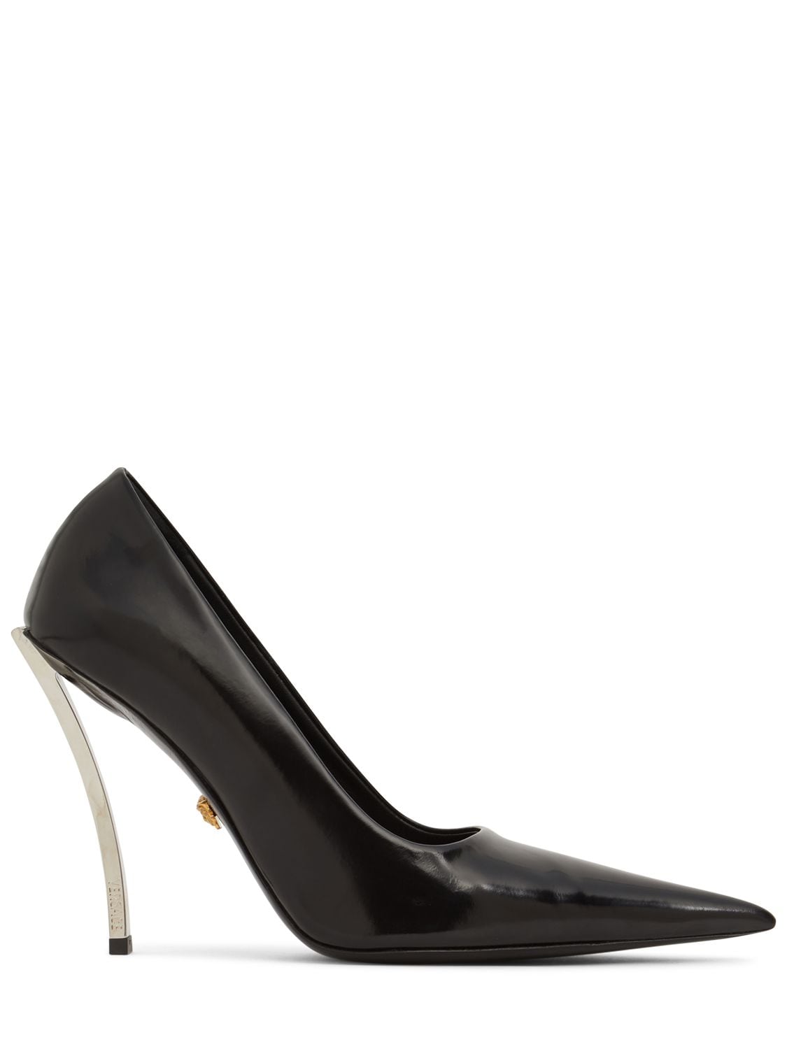 Versace 110mm Classic Leather Pumps In Black