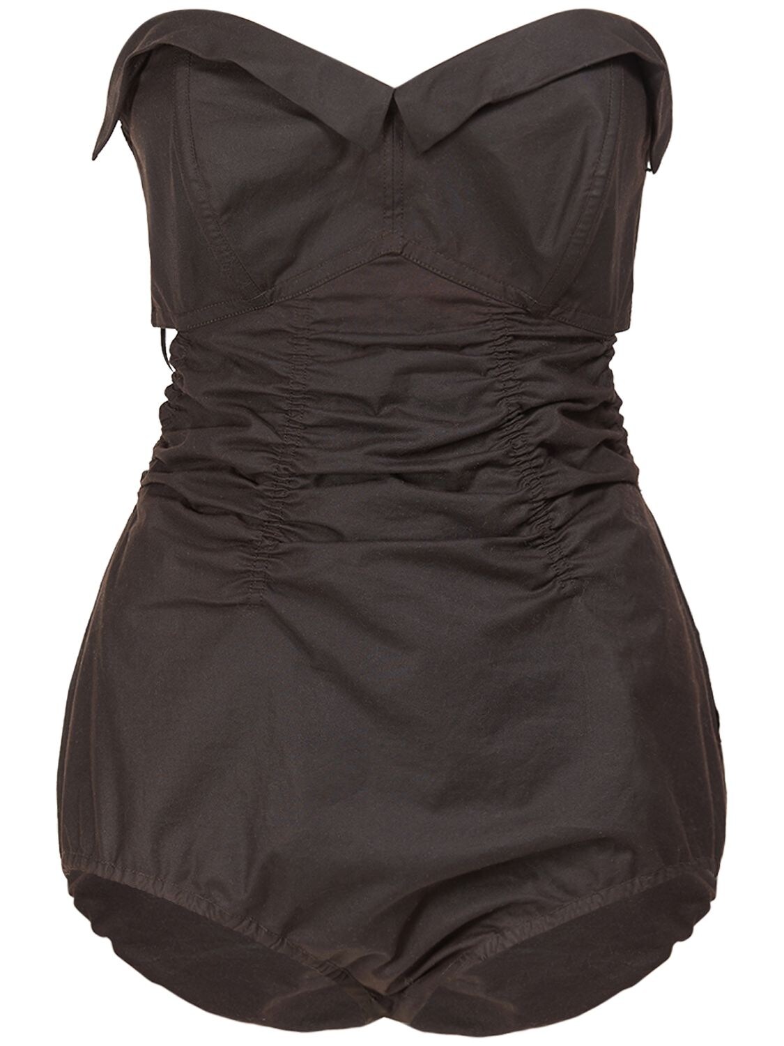Waxed Cotton Cutout Corset Body