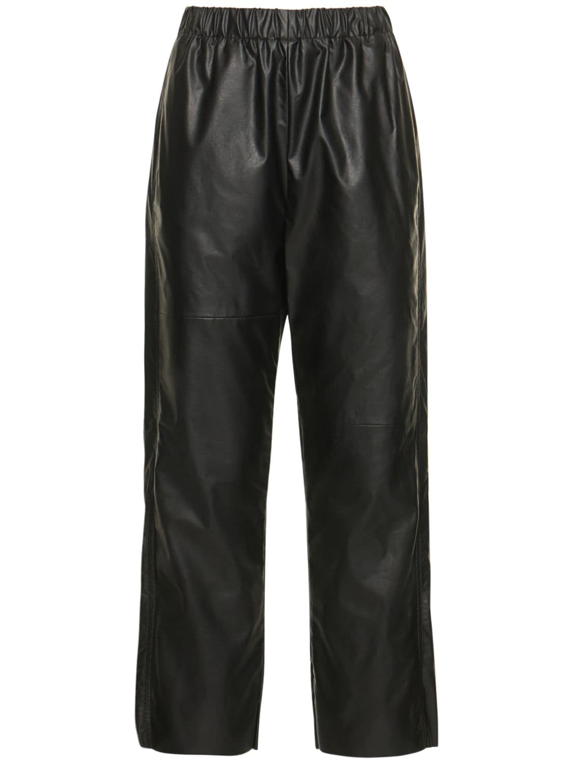 MM6 MAISON MARGIELA Cropped Faux Leather Straight Pants