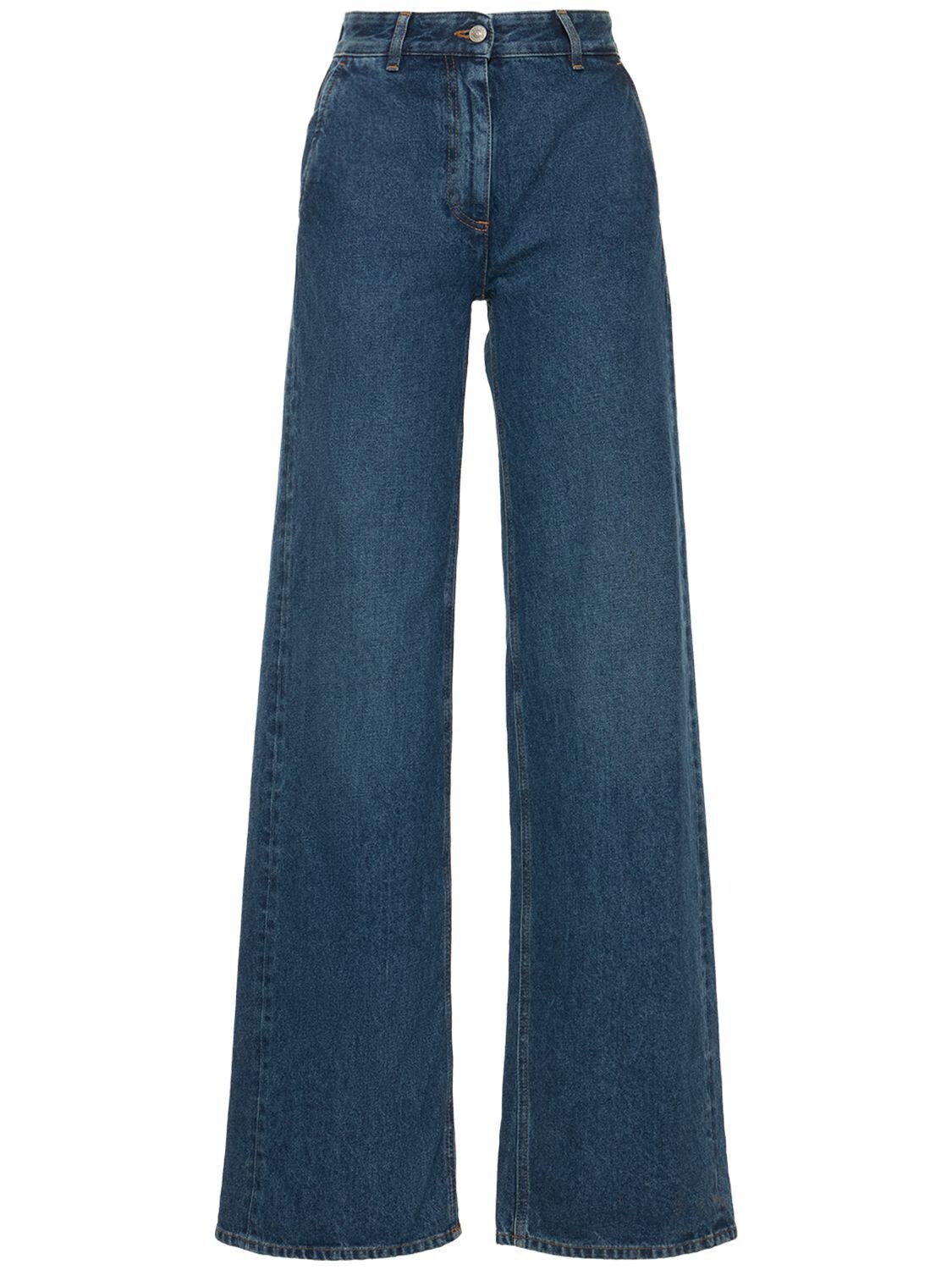 MM6 MAISON MARGIELA High Rise Straight Cotton Denim Jeans