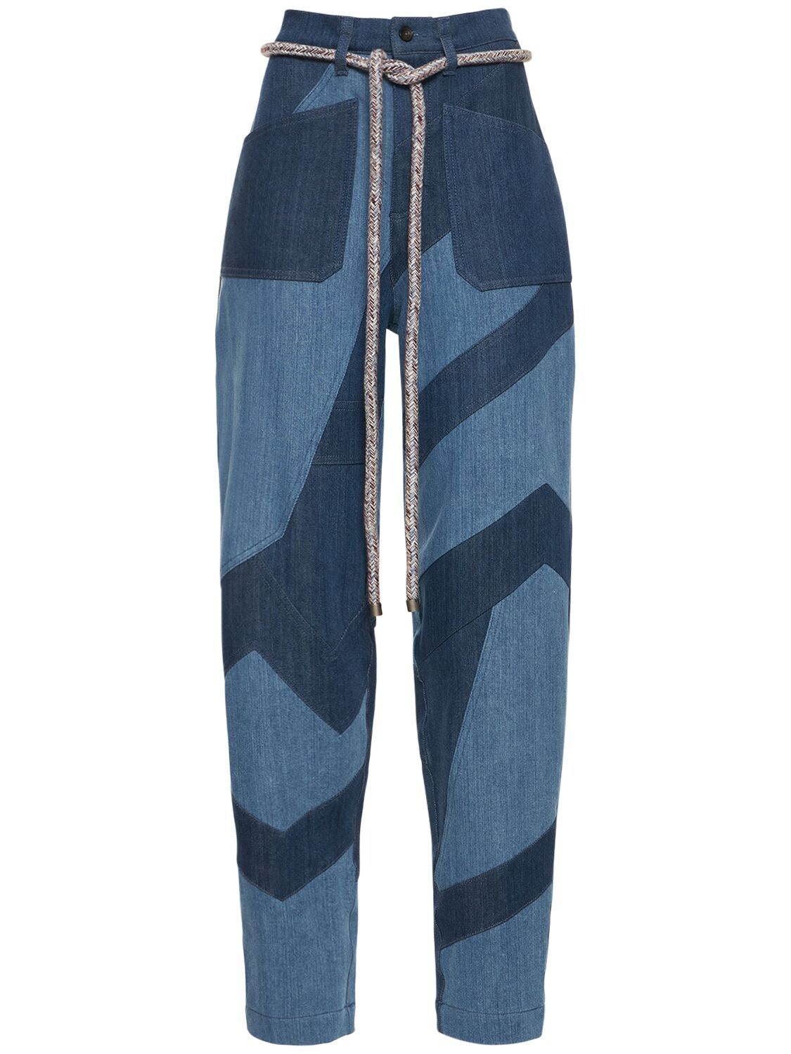 Denim Patchwork Baggy Jeans