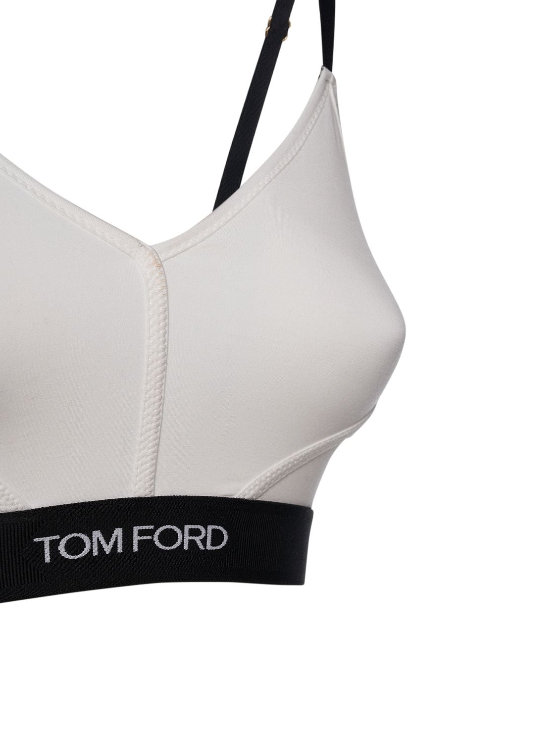 Shop Tom Ford Cropped Tech Jersey Tank Top In White