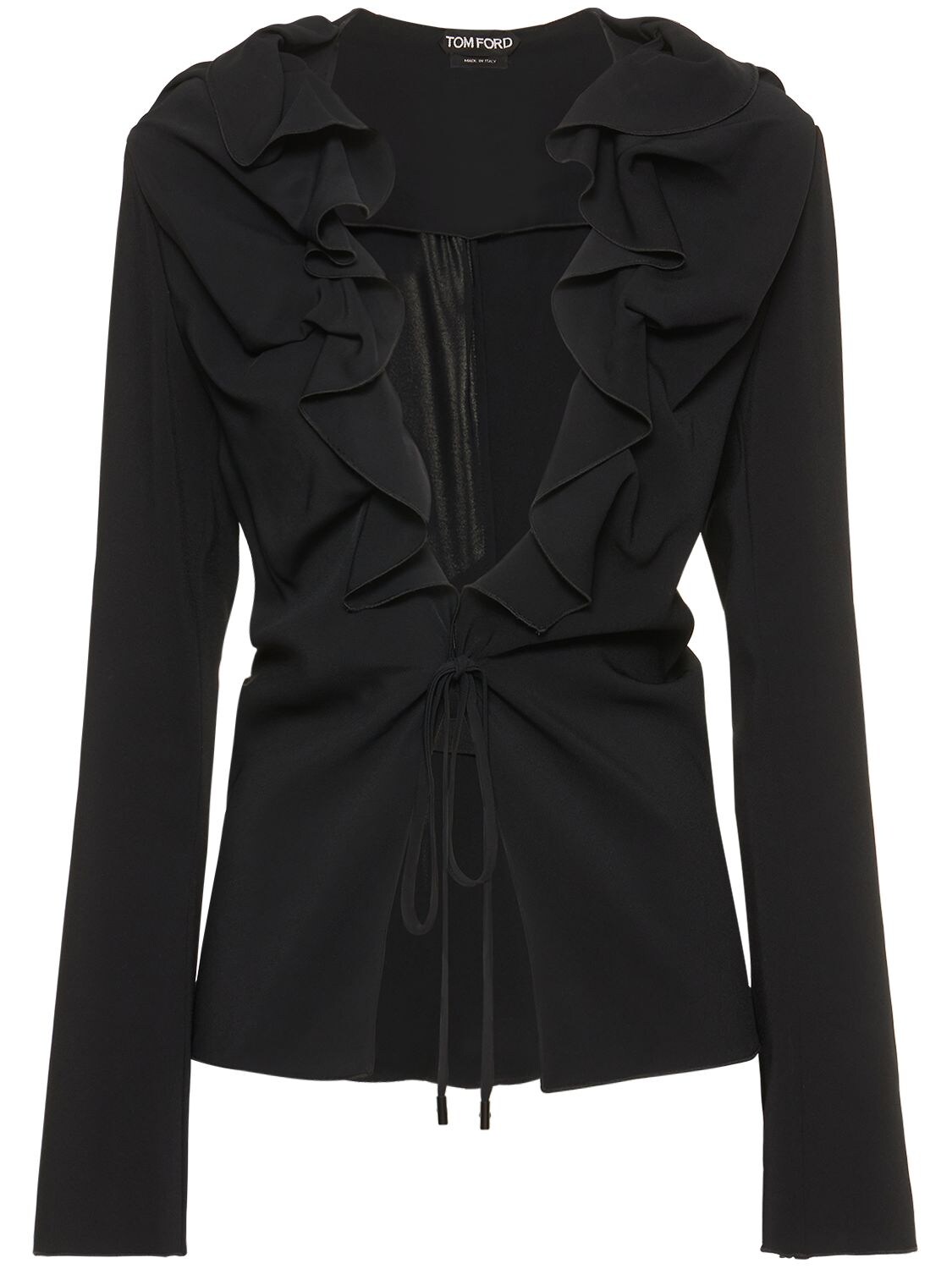 Ruched Stretch Viscose Top