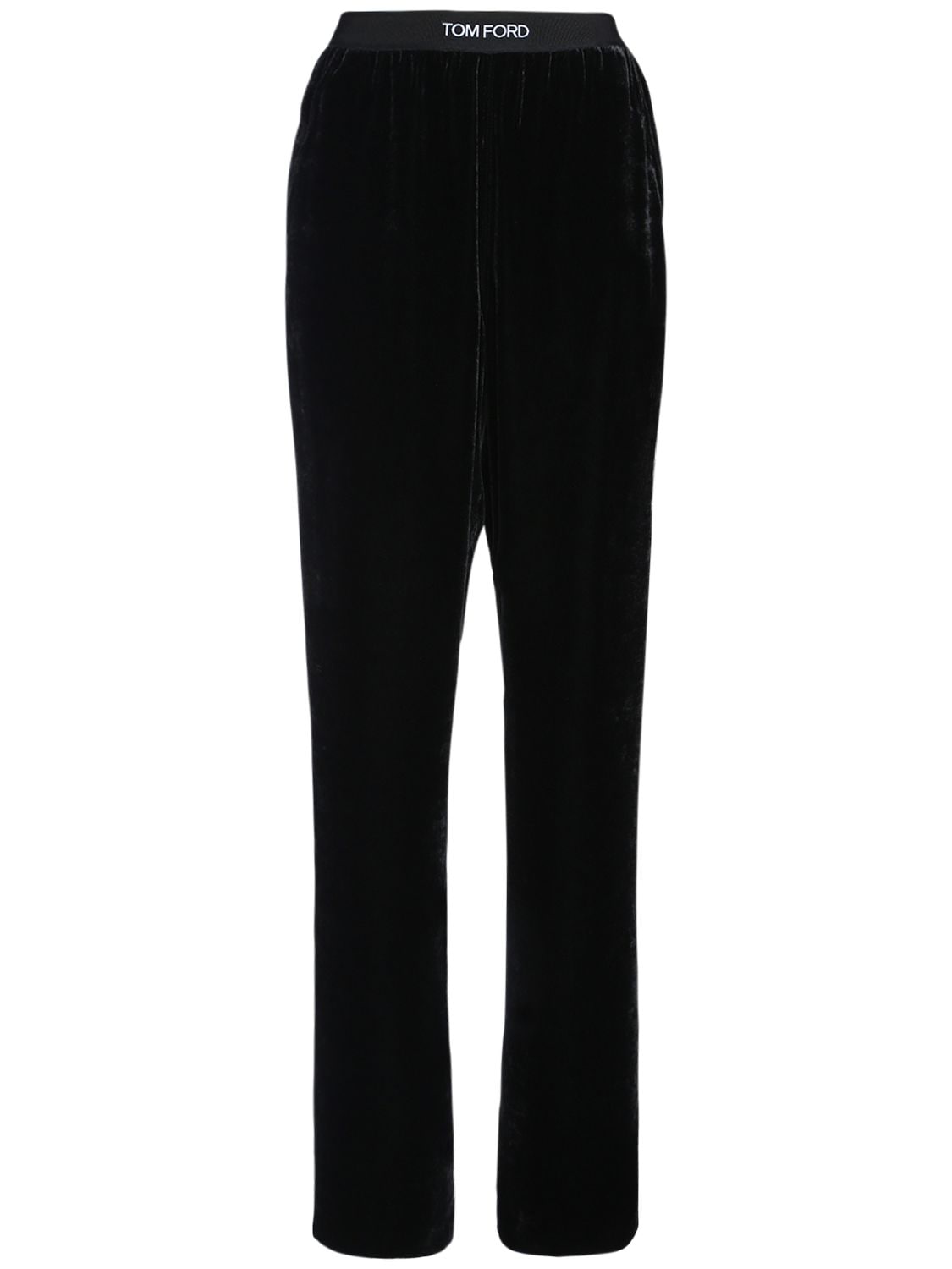Tom Ford Wide Velvet Pyjama Trousers In Чёрный